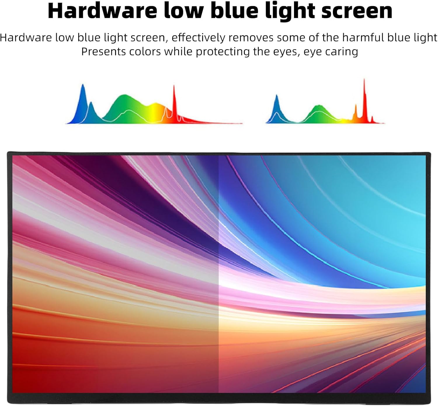 18.5inch Portable Monitor, 1080P USB C HDMI Second External Monitor for Laptop, PC, Mac Phone, Ultra Thin Gaming Display with Stand & Speakers, for Work & Entertainment - Image 3