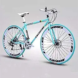 Bicicleta De Estrada Masculina E Feminina, Bicicletas De Estrada Para Adultos Com Estrutura De Aço Carbono De 24 Velocidades E 26 Polegadas, Corrida De Ciclismo Com Freio A Disco Duplo, Bicicleta