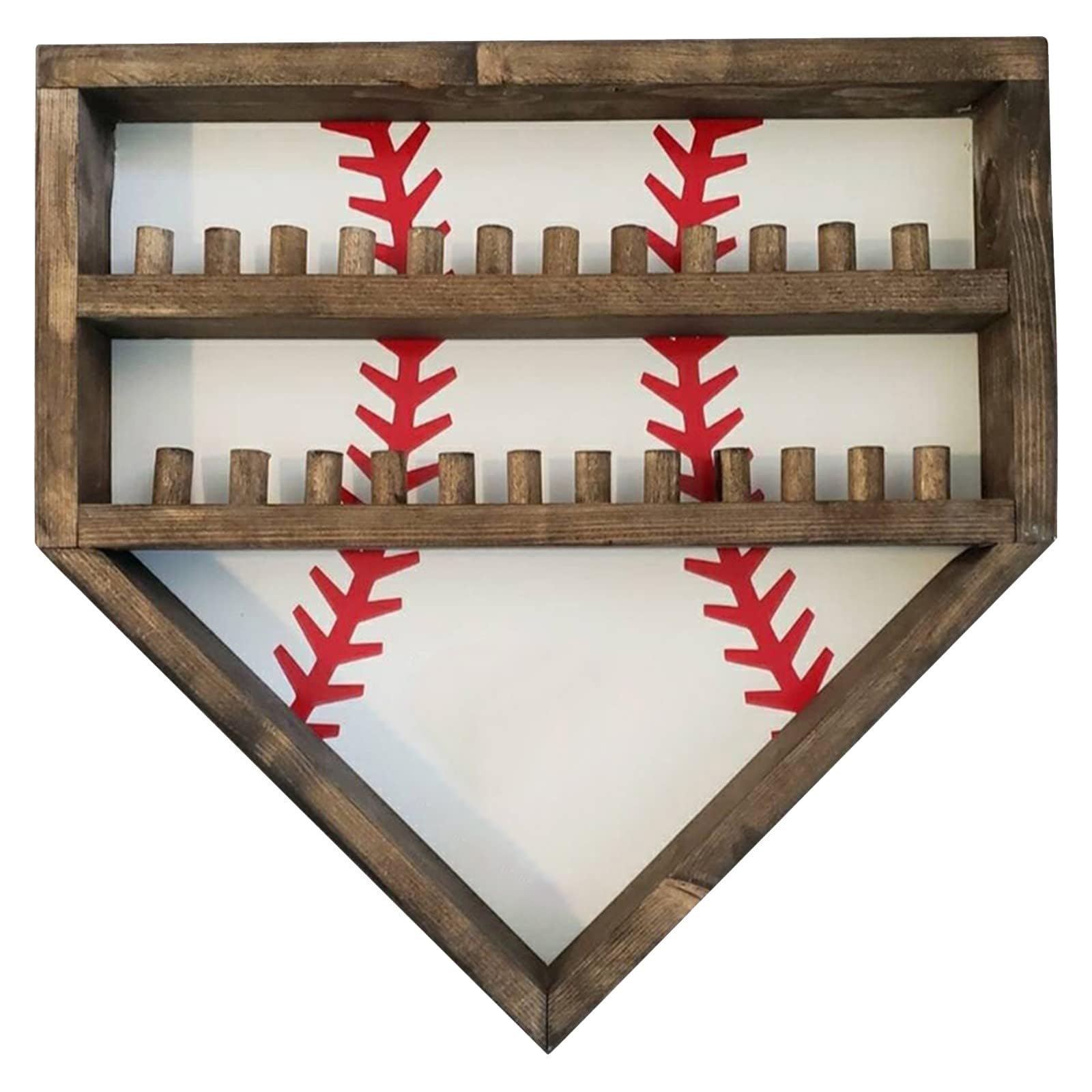 Baseball Display Case Wood Display Holder for Baseballs Baseball and Championship Ring Display Case Trophy and Gift Display Case Souvenir and Collectables Display