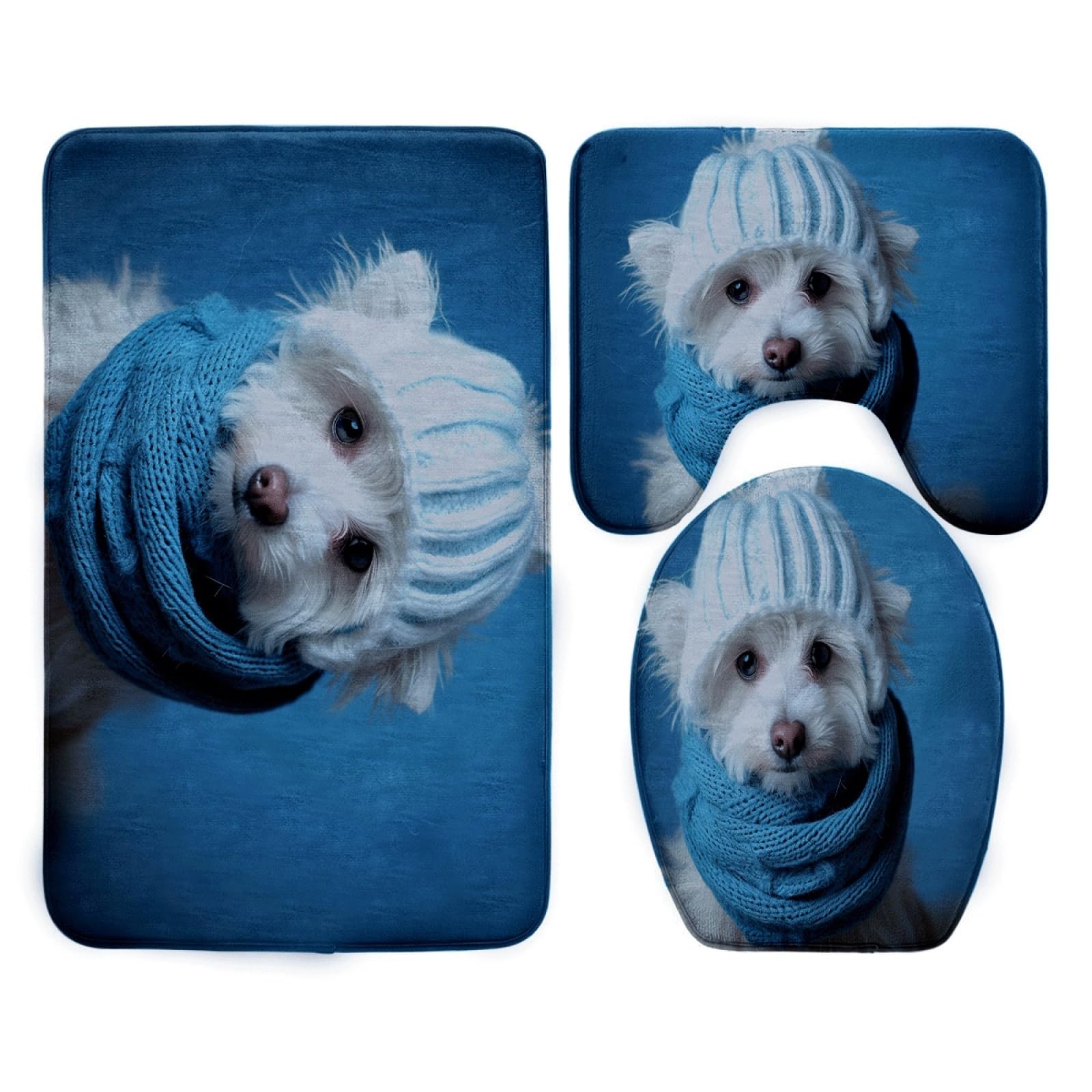 Tapis d'entrée animaux bleus contre les sols glissants et mouillés de la maison