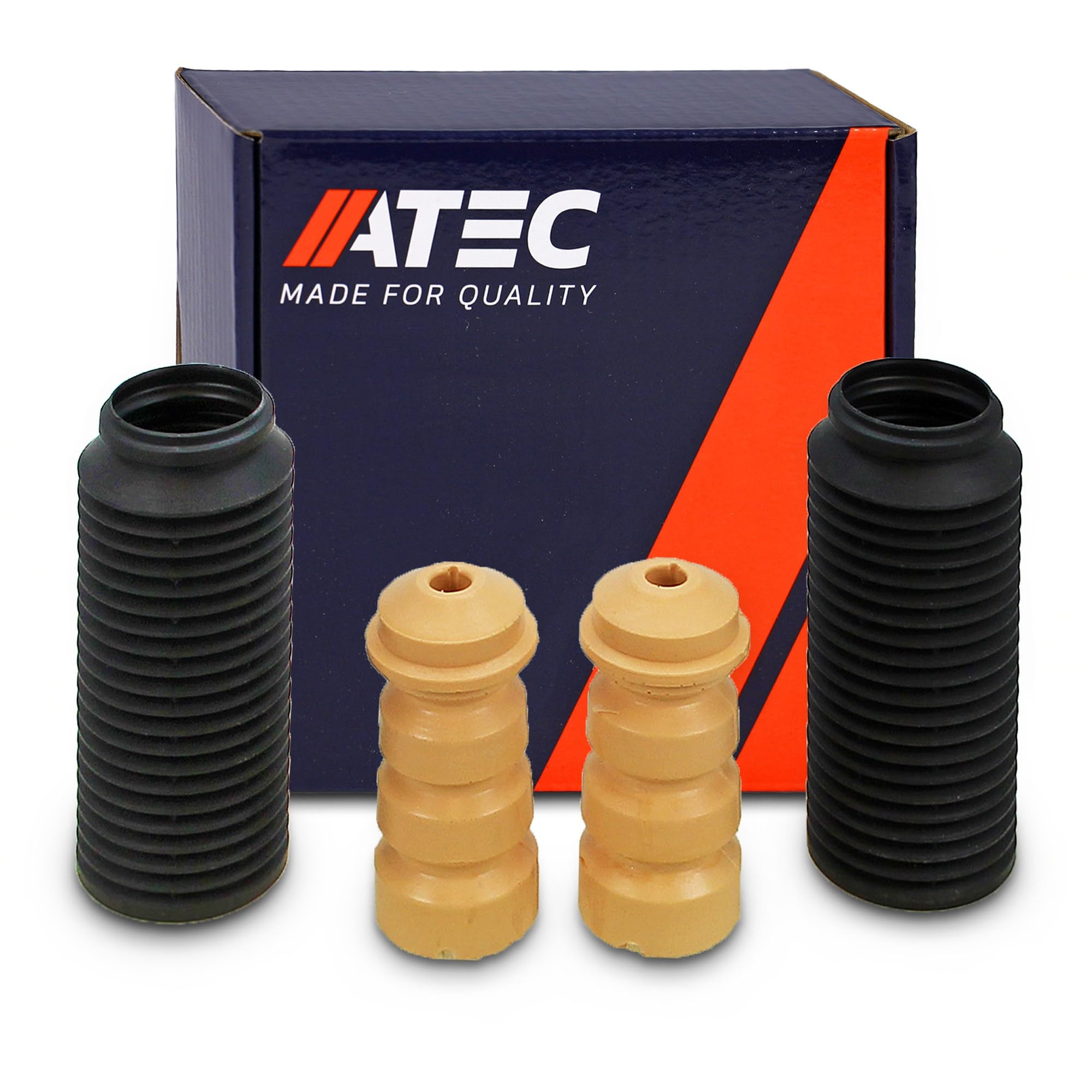 ATEC Germany Kit de protection antipoussière pour amortisseur arrière Butée | Compatible avec: ALFA ROMEO MITO, FIAT GRANDE PUNTO, FORD ESCORT CLASSIC, ESCORT VI, ESCORT VI Stufenheck, FIESTA IV