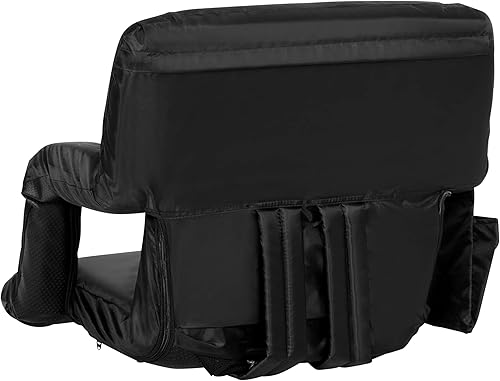 Miniatura 12 de Flash Furniture Malta - Asiento de estadio portátil para gradas o bancos, silla acolchada para estadio con correas para mochila y almacenamiento,