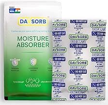 DAVSORB Room Moisture Absorber Sachet for Home, Kitchen, Cars, Electronic items, Wardrobe & Shoe Racks | Fights Excess Moisture & Prevents Mould & Fungus; 100gm-pack of 3 (Large), White