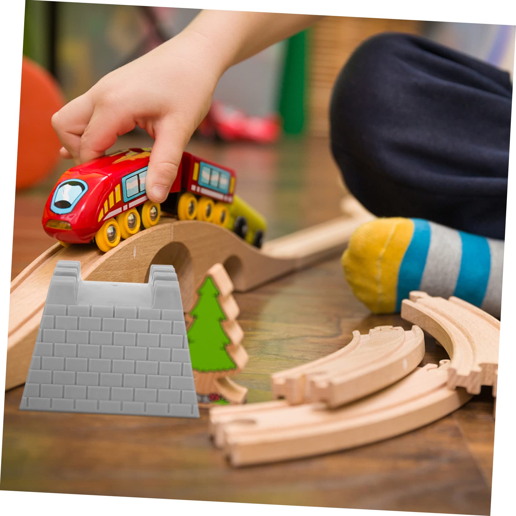 Toddmomy Train Tunnels Bridges Model Train Accessories for Boys and Girls Railway Tunnel Model