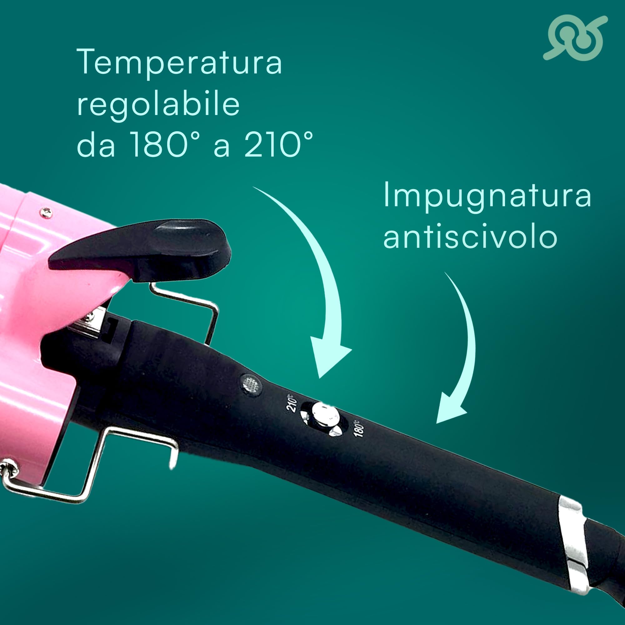 TEMPO DI SALDI Plancha de pelo profesional de 3 ramas, rizadora onduladora trihierro de 3 ondas