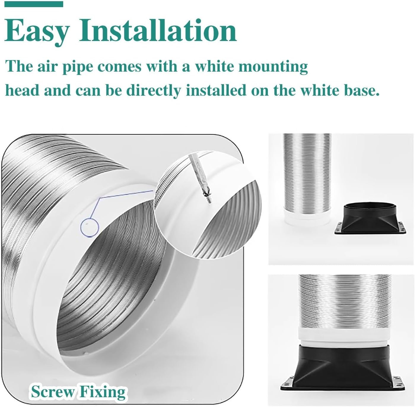 Manguera De Ventilación De La Secadora Ventilación Exterior para Baño Extractor De Aire con Tubo De Extensión, Manguera De Conducto De Escape De Ventilaci, 1.5 M(5ft), D 170mm(6 3/4")