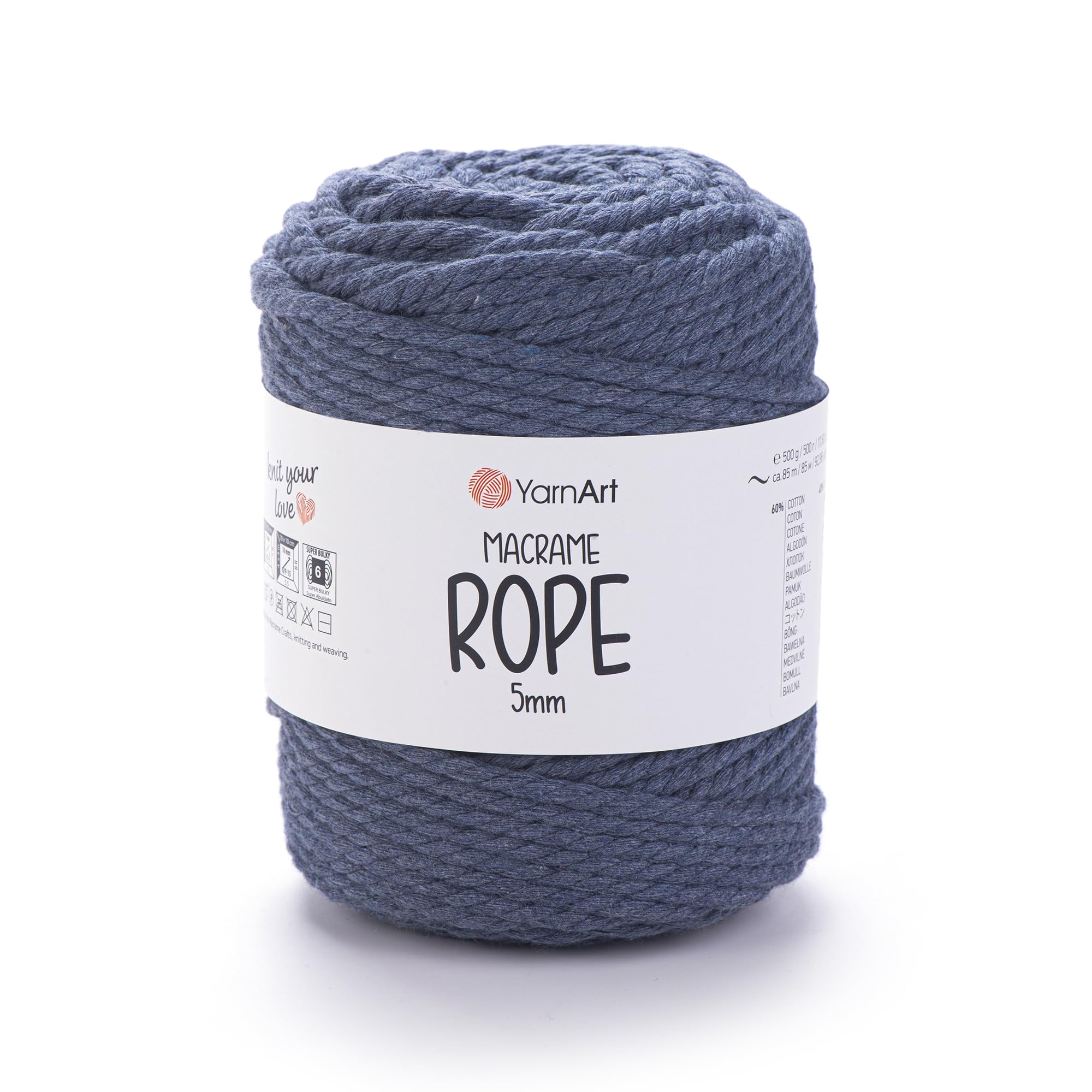 YarnArt El Örgü İpi MACRAME ROPE 5 MM, 761, 2x500 gr