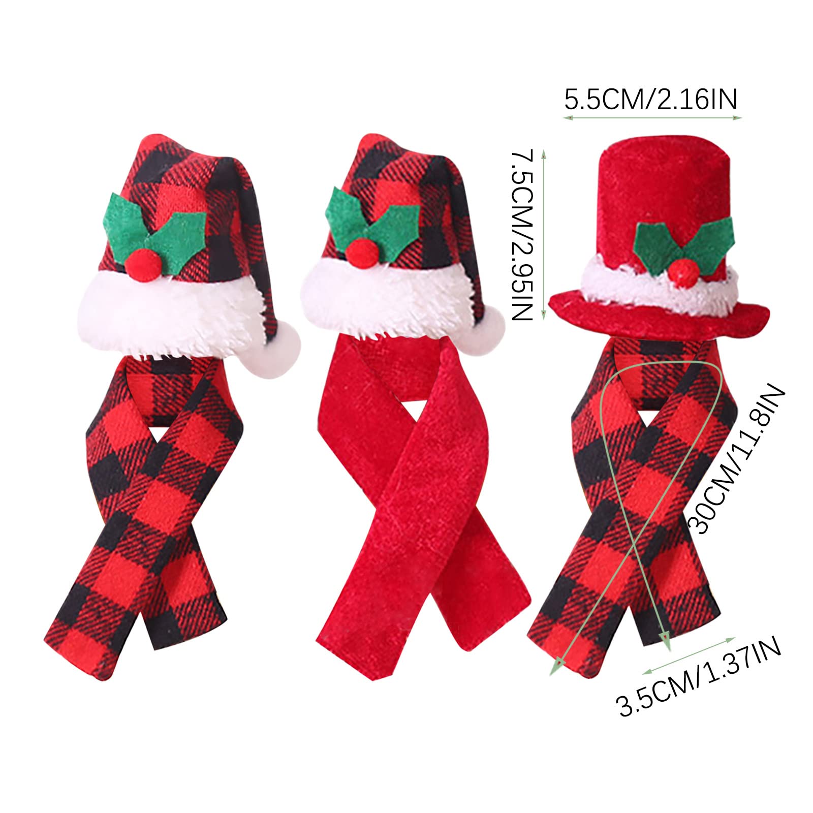 Set Di Cappello E Sciarpa Per Bottiglia Di Vino - Tema Natale Rosso E Verde, Copri Bottiglia Festivo, Regalo Simpatico Per Amici E Famiglia