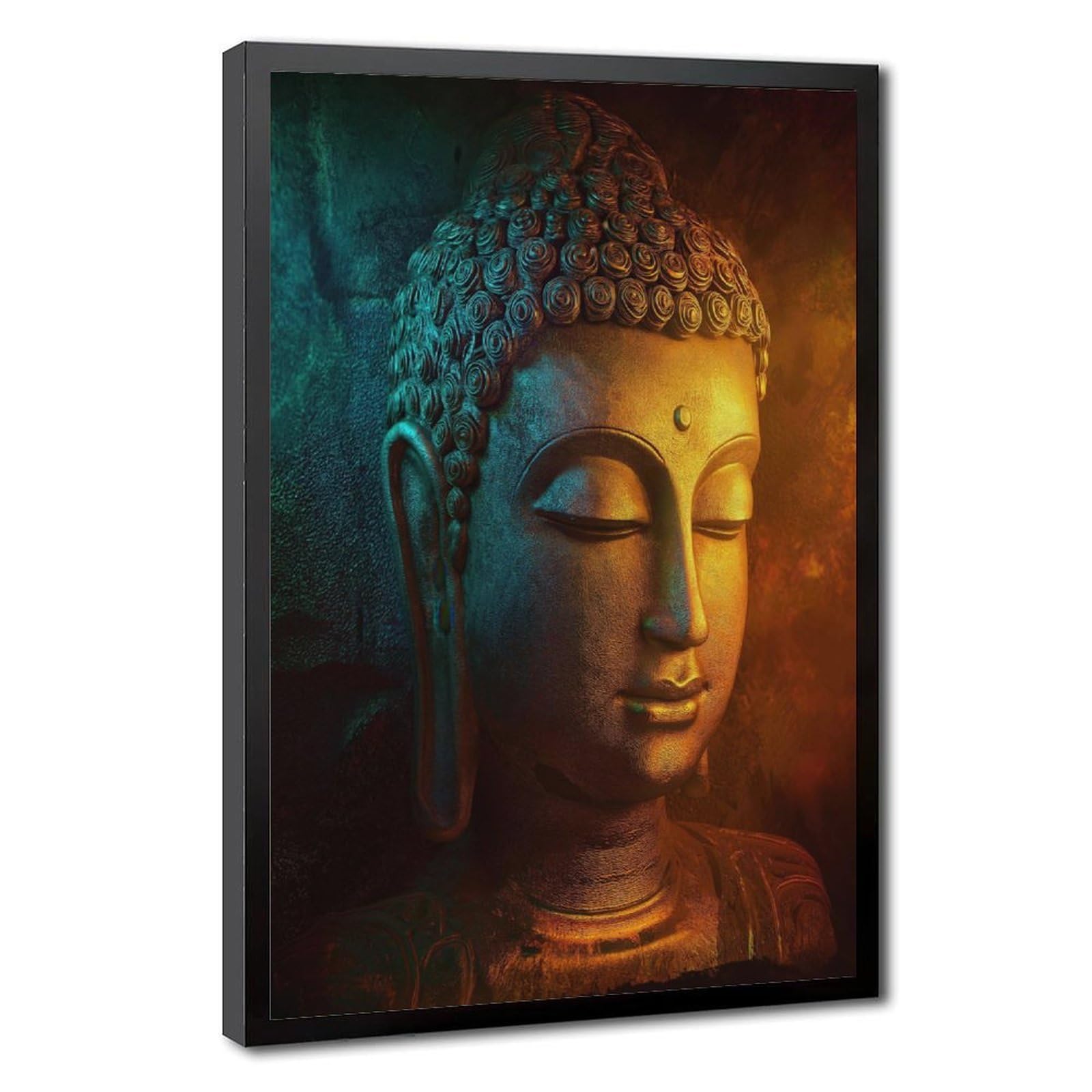 Pyberon Buddha Statue Poster Art Canvas Poster Bedroom Decor Landscape Office Room Decor Gift 16" L X 24" W