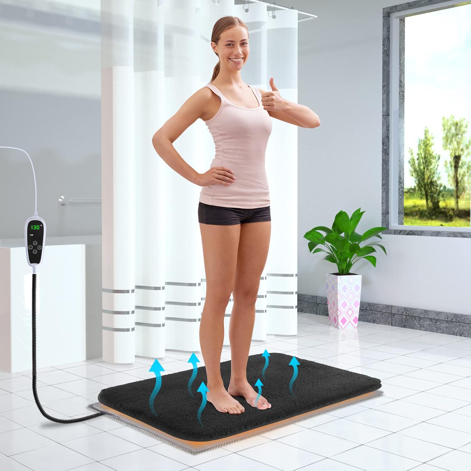 Yimobra Heated Bath Mat for Bathroom Rugs to Dry