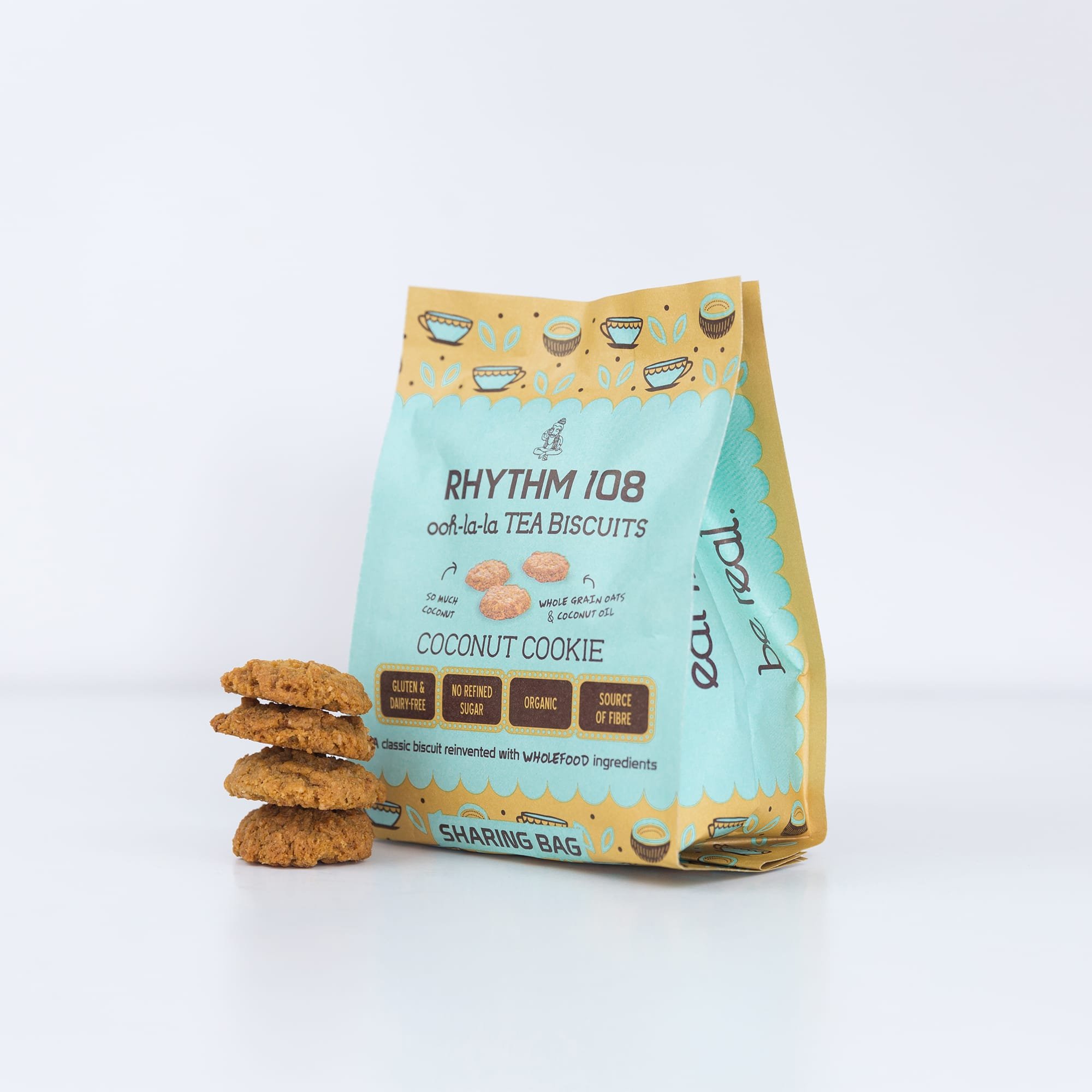 Rhythm 108Gluten Free Coconut Cookie Sharing Bag - Pack Size = 12x160g