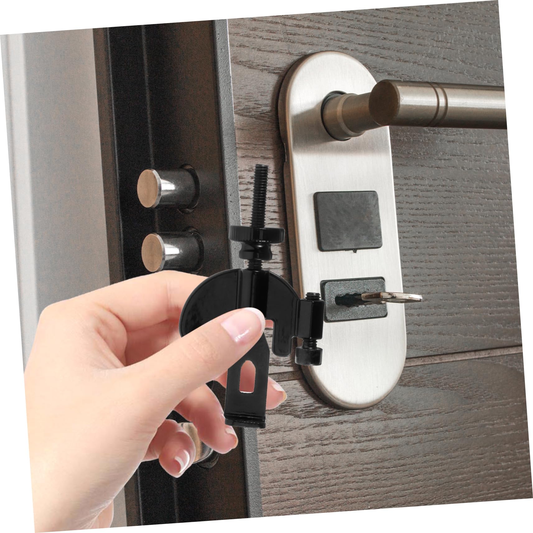HOMSFOU 5pièces Verrou De Porte Portable Pour Sécurité à Et Voyage Accessoire De Blocage De Porte Pour Hôtels Et Maisons Design Pratique Et