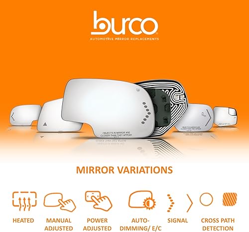 Miniatura 7 de Burco Espejo de repuesto para el lado del conductor 2825 compatible con Subaru Forester (2003 2004 2005 2006 2007 2008), Impreza (1997 1998 1999