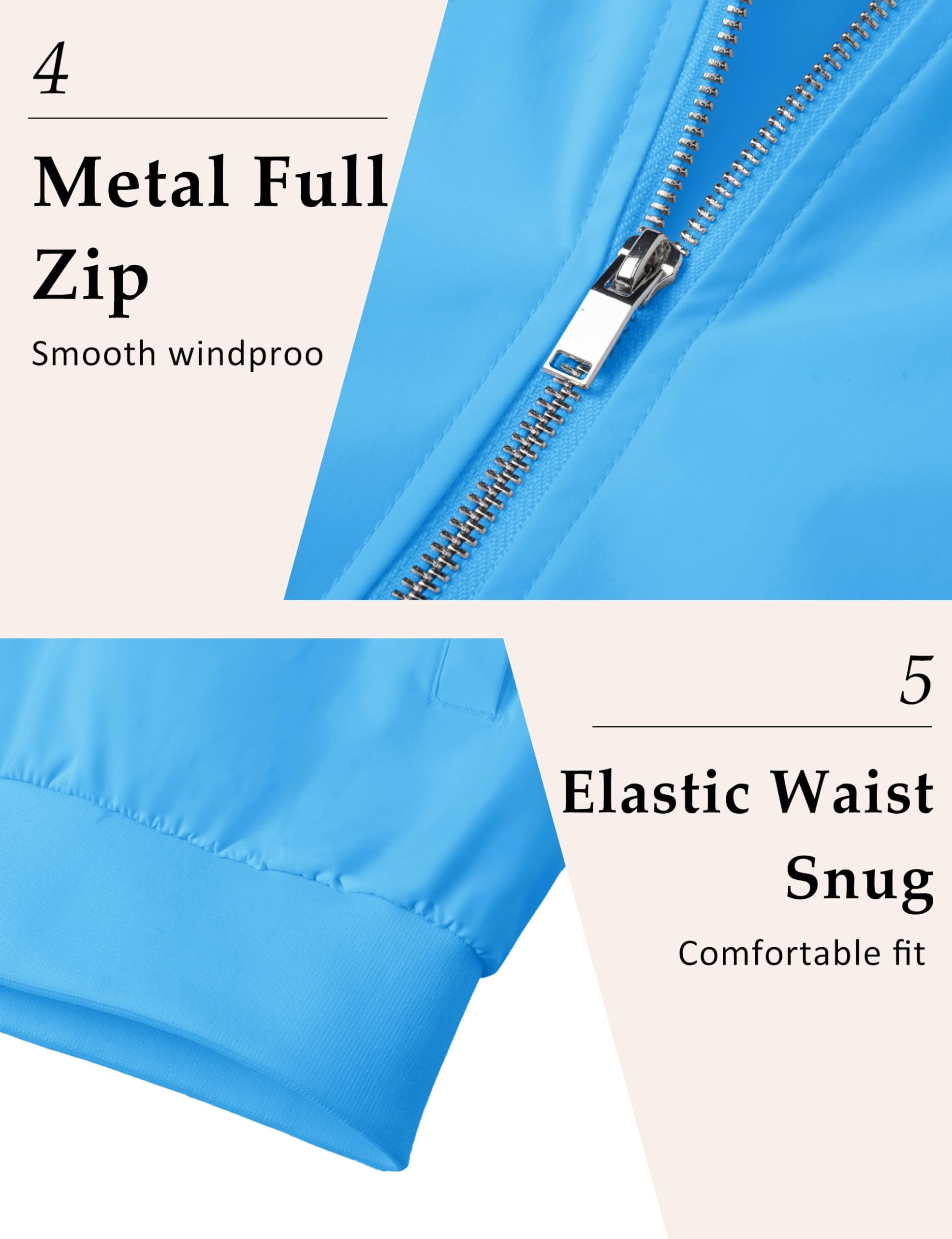 MAGCOMSEN Men's Jacket Lightweight Windbreaker Bomber Jacket Windproof Casual Jacket Zip Up Coats Outwear with 5 Pockets