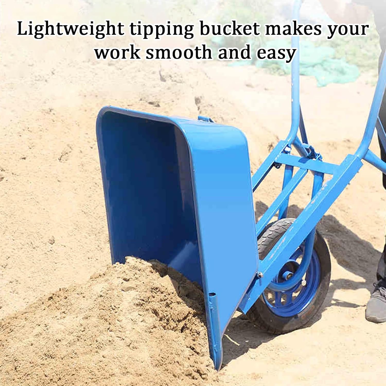 Wagon, Heavy Duty Garden Wheelbarrow, with All Terrain Pneumatic Tyre, 220LBS Heavy-Duty, for Garden/Shed/Allotments, Easy to Assemble Garden Cart