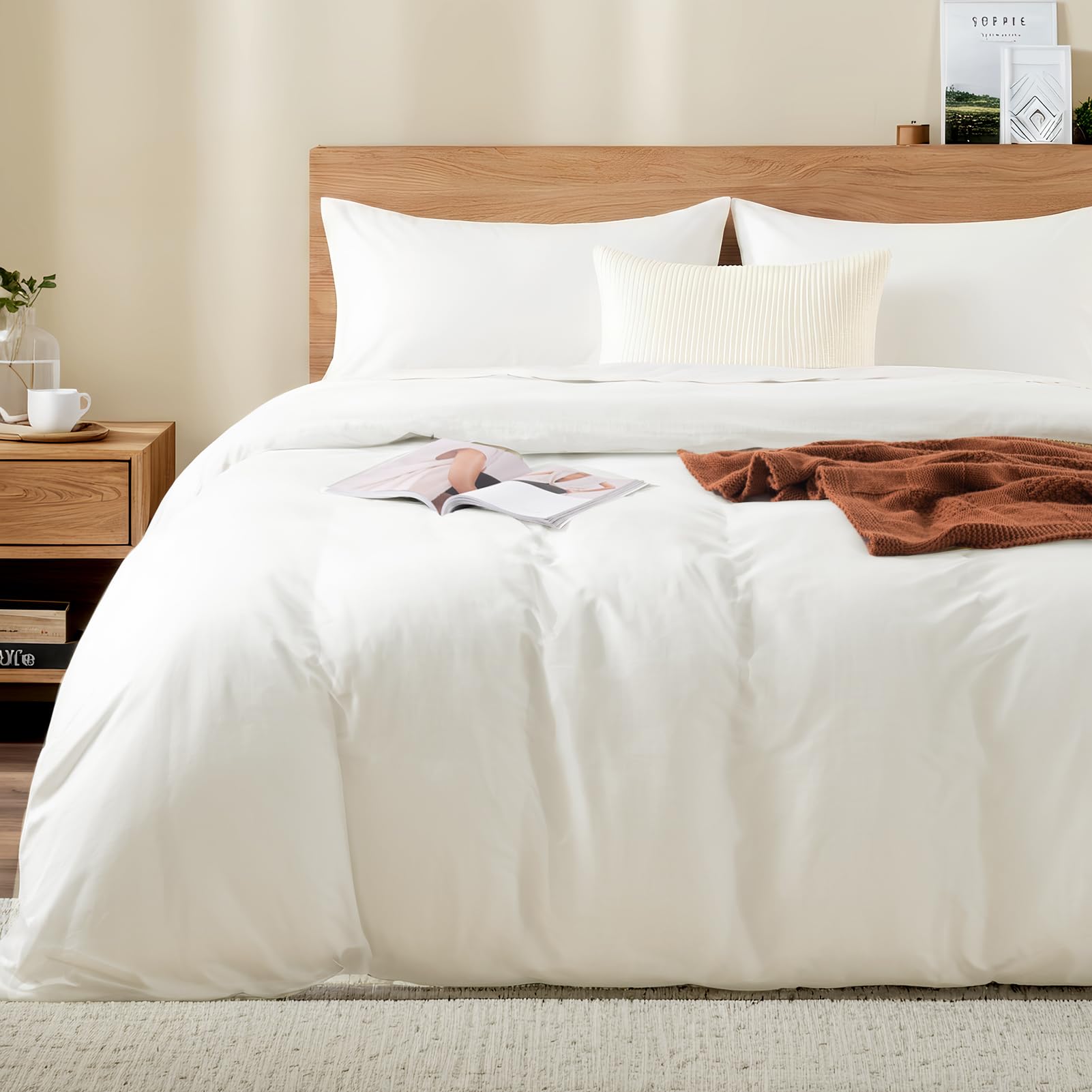 NEXHOME PRO Duvet Cover Oversized Twin Size, 2 Pieces Cotton Bedding Set