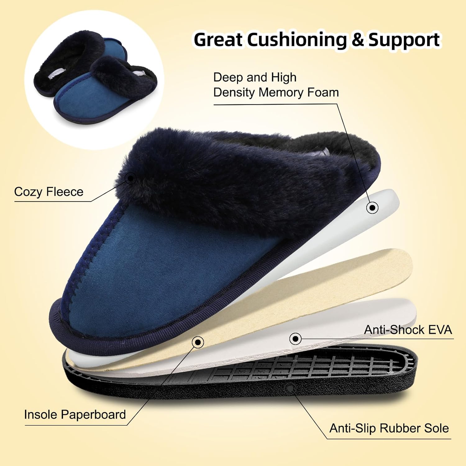 Besroad Kids Slippers Girls Boys Fuzzy House Slippers Warm Memory Foam House Shoes Soft Plush Bedroom Slippers Slides Indoor Outdoor - Image 6