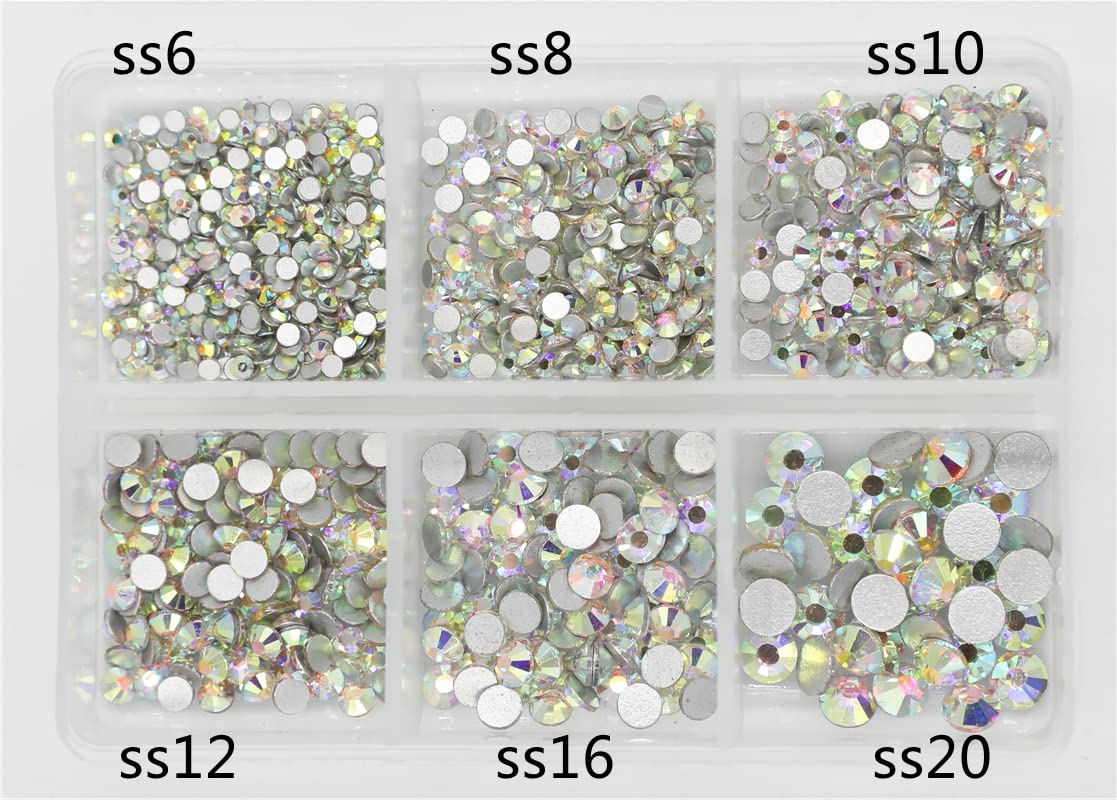 All Colors 3D Nail Art SS16 SS20 Crystal Non Hotfix Flatback