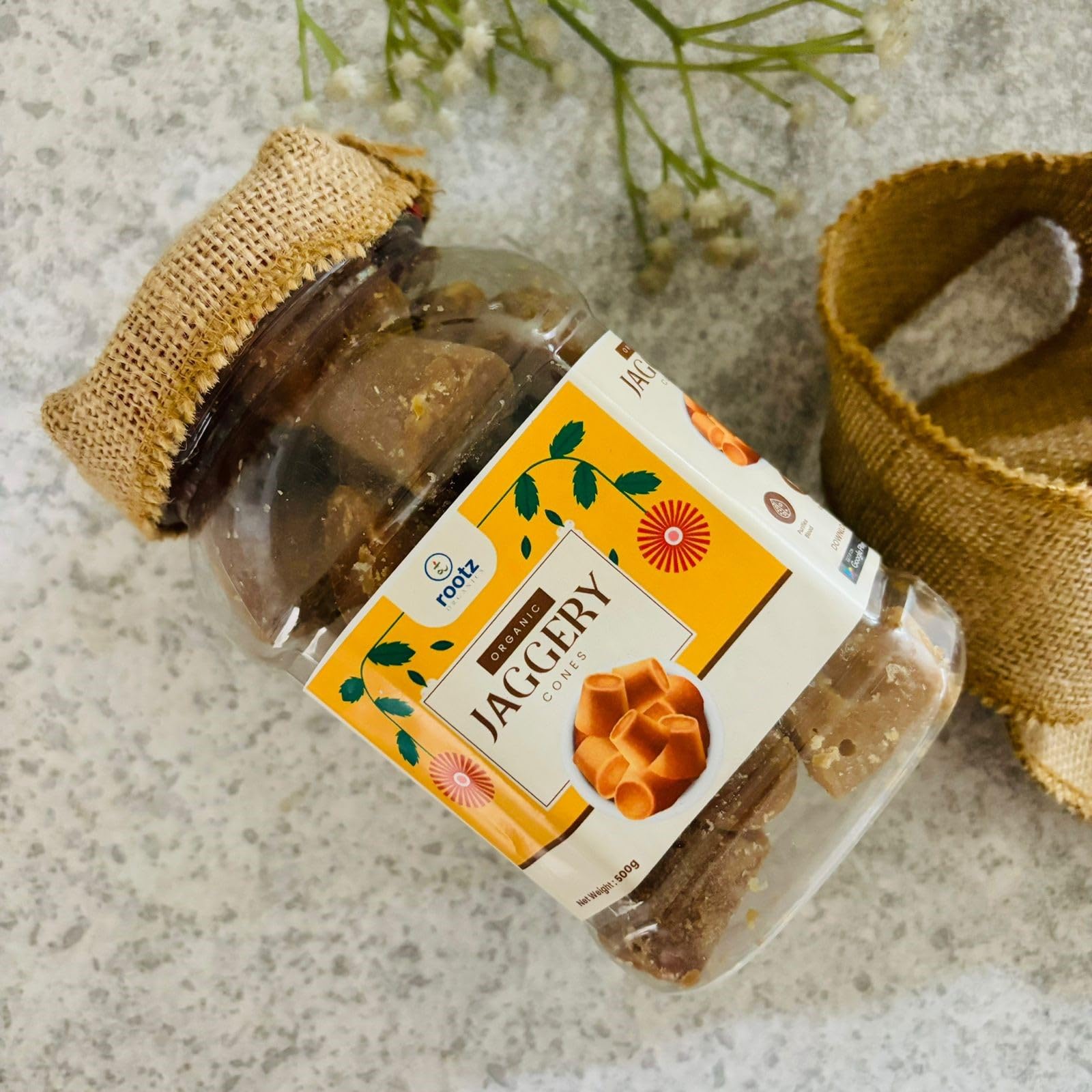 Rootz Organic Jaggery Cones 500gm
