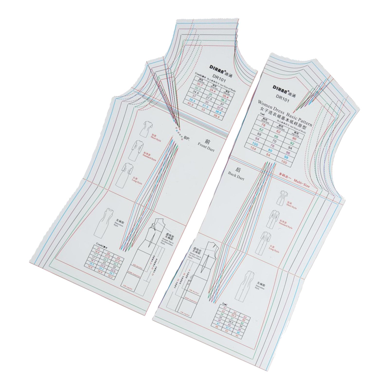 Ruler Template Multi-Size Dressmaking Ruler for Fashion Designers and Clothing Projects Multi-Size Template