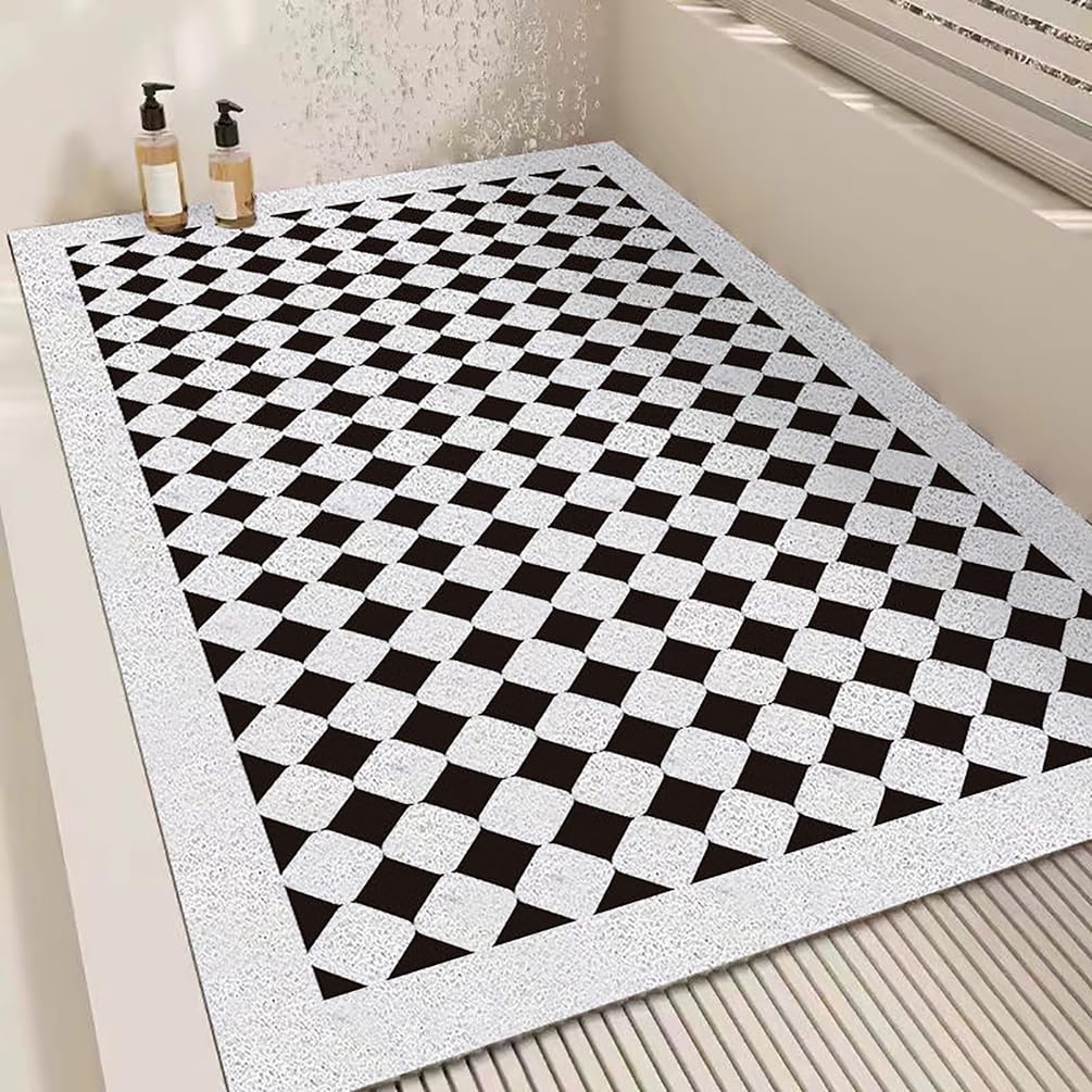 Duschmatte rutschfest Weich Komfort Antirutschmatte Dusche Frei schneidbar,E,50x80cm