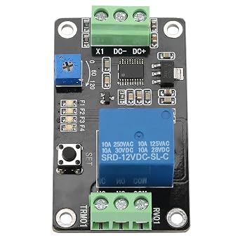 Delay Timer Relay Self-Locking Delay On Off Time Switch Loop Module Programmable Super 555 Timer Time Delay Relay DC 5V/12V/24V(DC12V)