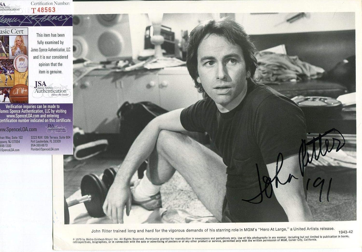 John Ritter Actor In Three's Company Signed Photo Autograph