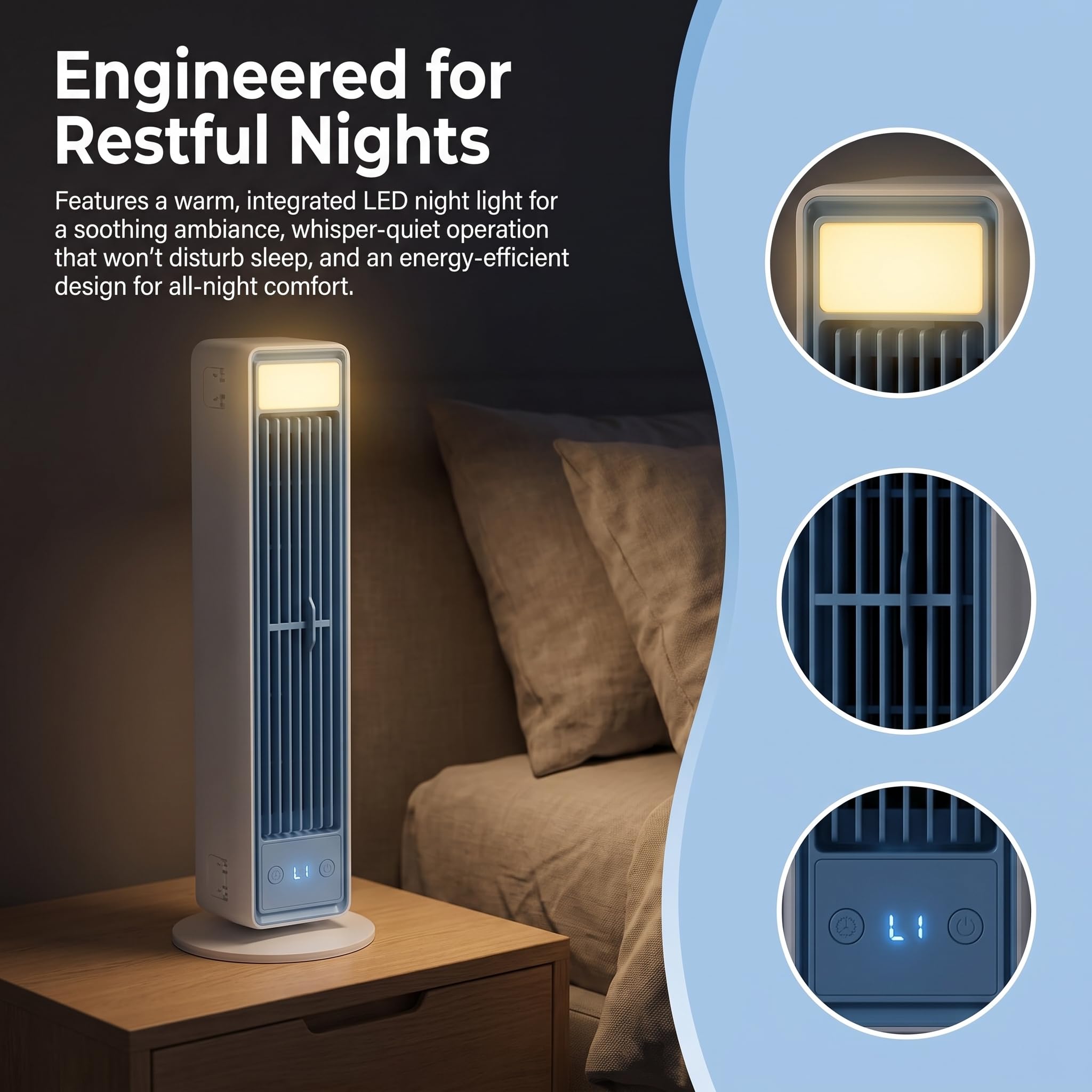 BreezaMax Air Kühlkönig, Airzuma Portable, Polar Breeze–BreezaMax Mini Cooling Ace, Leise & Energieeffizient, 3 Geschwindigkeiten, Bladeless Design, Perfekt für Büro, Schlafzimmer & Zuhause (Weiß)