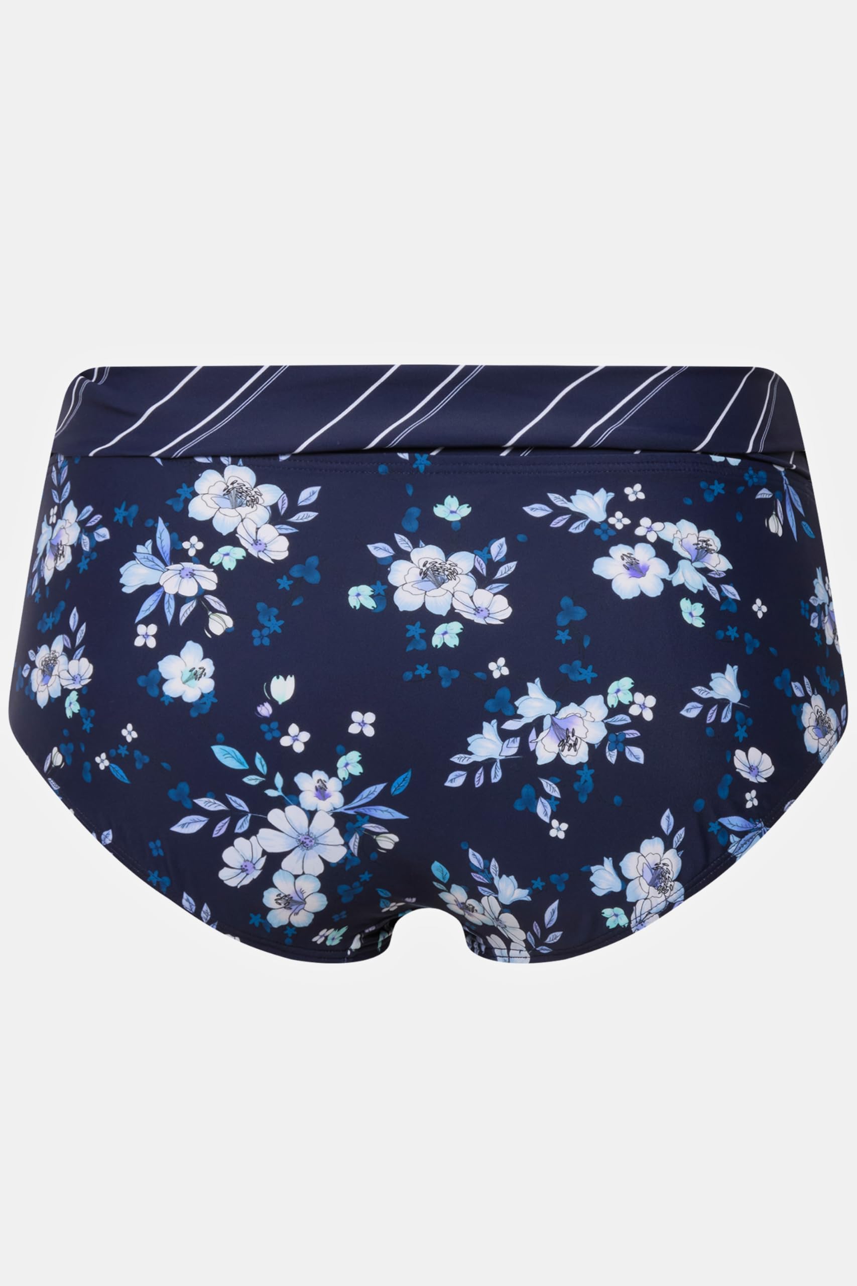 Ulla Popken Damen große Größen Übergrößen Plus Size Tankini, Umstandsmode, Blüten/Ringel, Raffung, verstellbare Träger 825430