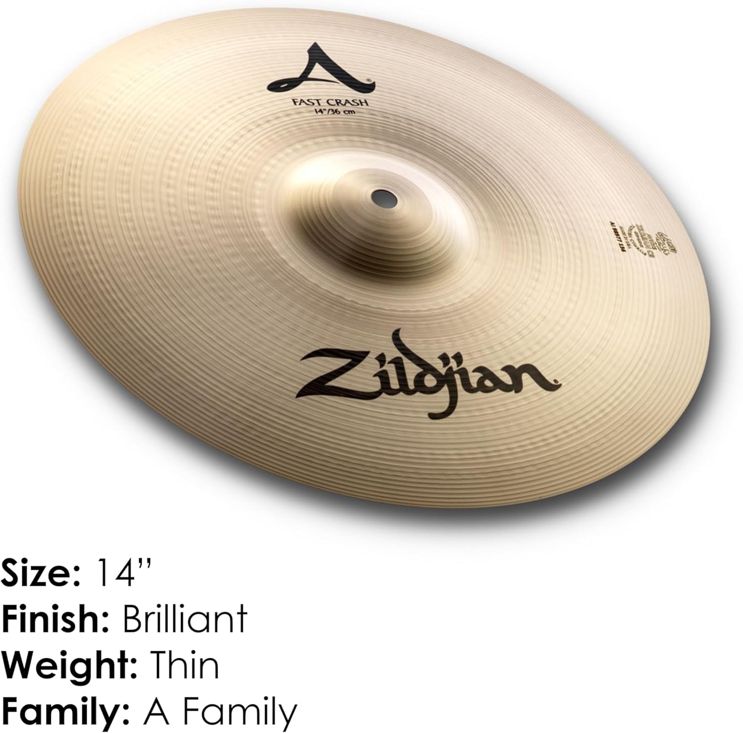 A' Zildjian Fast Crash 14" Traditional Finish