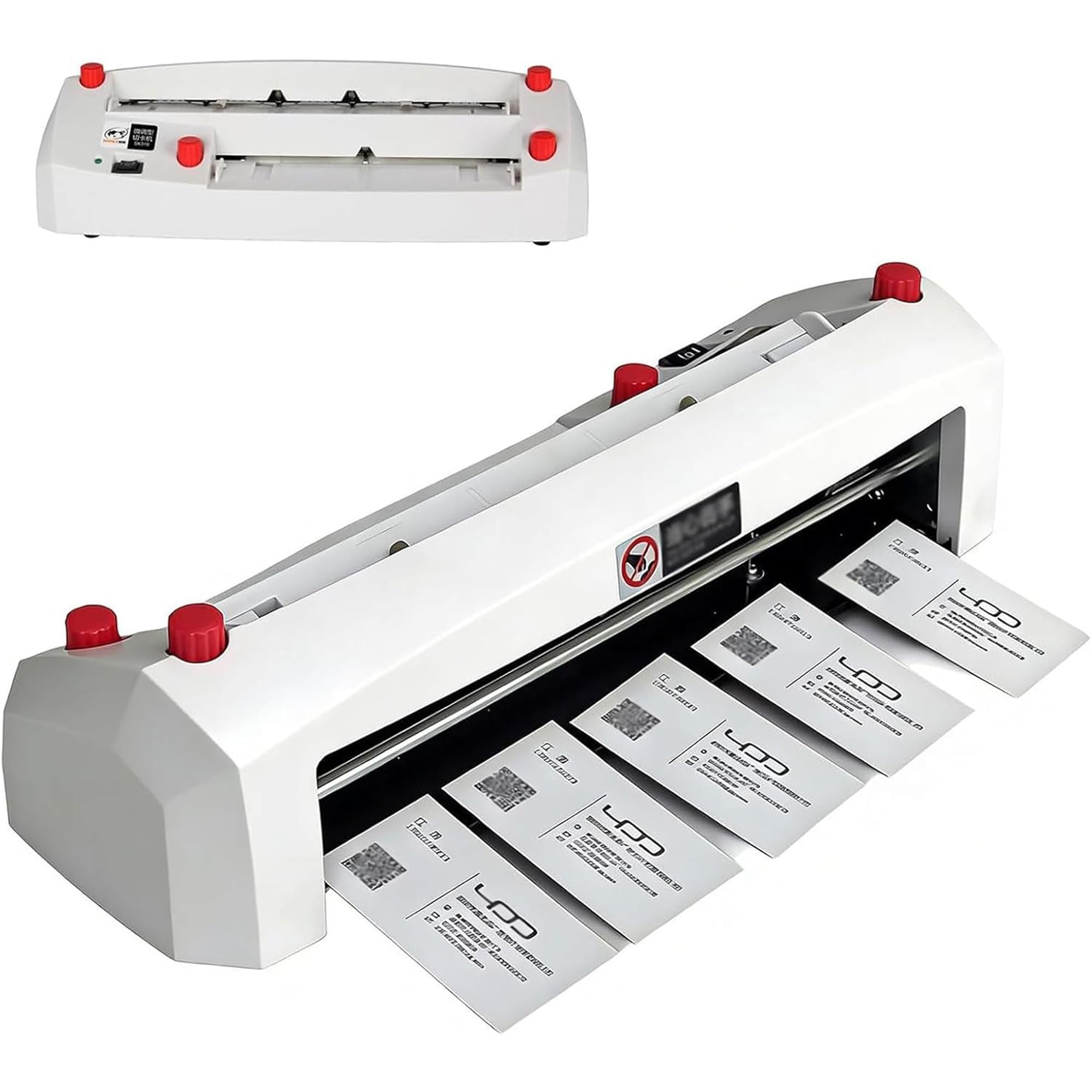 Taglierina automatica per biglietti da visita, tagliacarte elettrico per fogli A4, 90 x 54 mm, ideale per inviti, abbonamenti, segnalibri