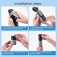 Vista 7 de BRDRC Funda de silicona Pocket 3, funda protectora con protector de lentes, funda antiarañazos compatible con DJI OSMO Pocket 3 Combo para creadores