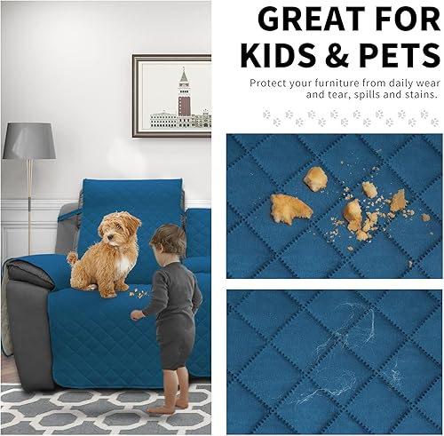 Miniatura 3 de Easy-Going - Funda reclinable con consola funda de sofá reversible para sala de estar funda de sofá dividida para cada asiento con correas elásticas