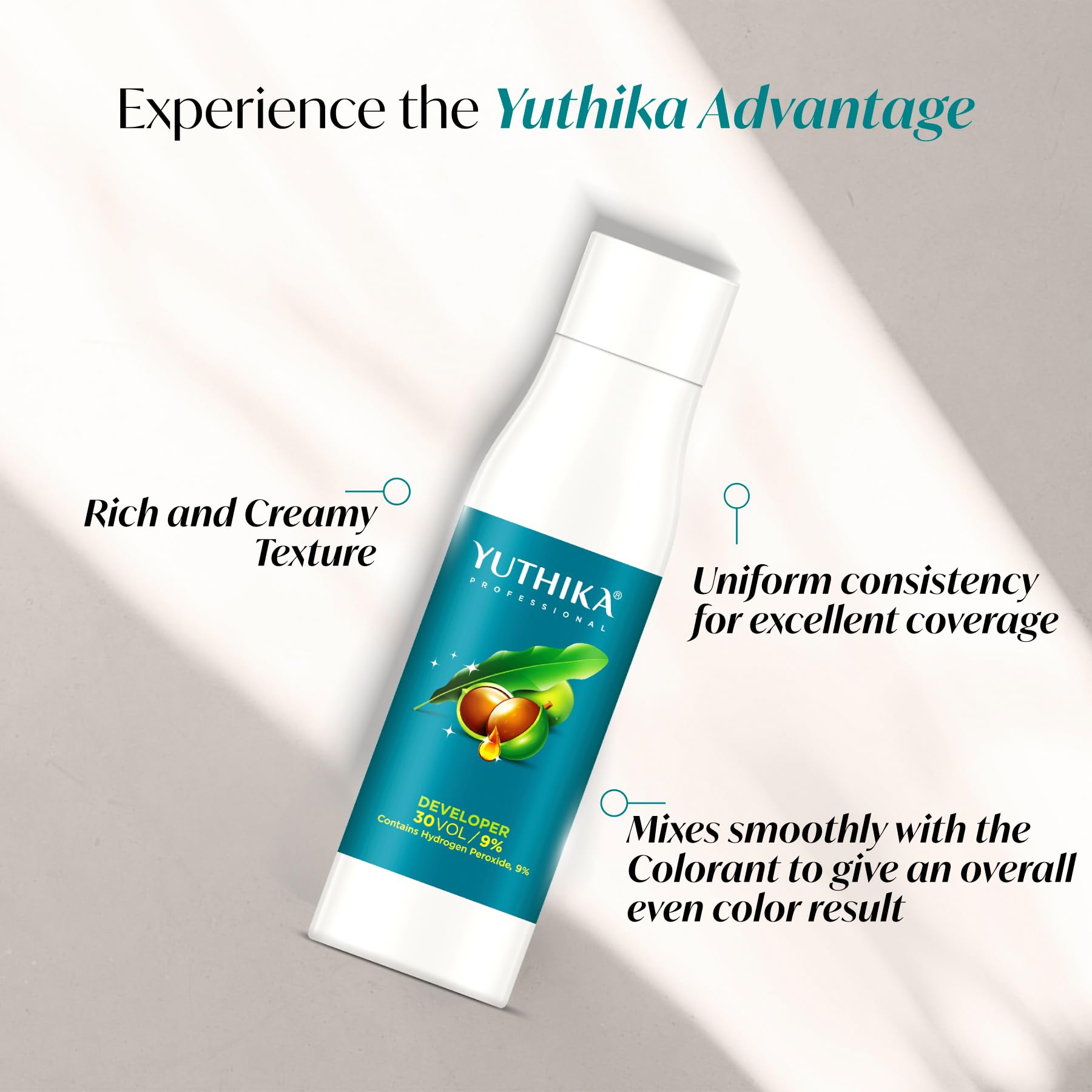 Yuthika Professional Hair Color Developer Cream 30 Volume (9%) β 500 ml | Salon Grade Formula | Smooth & Even Application | Consistent Color Results 2