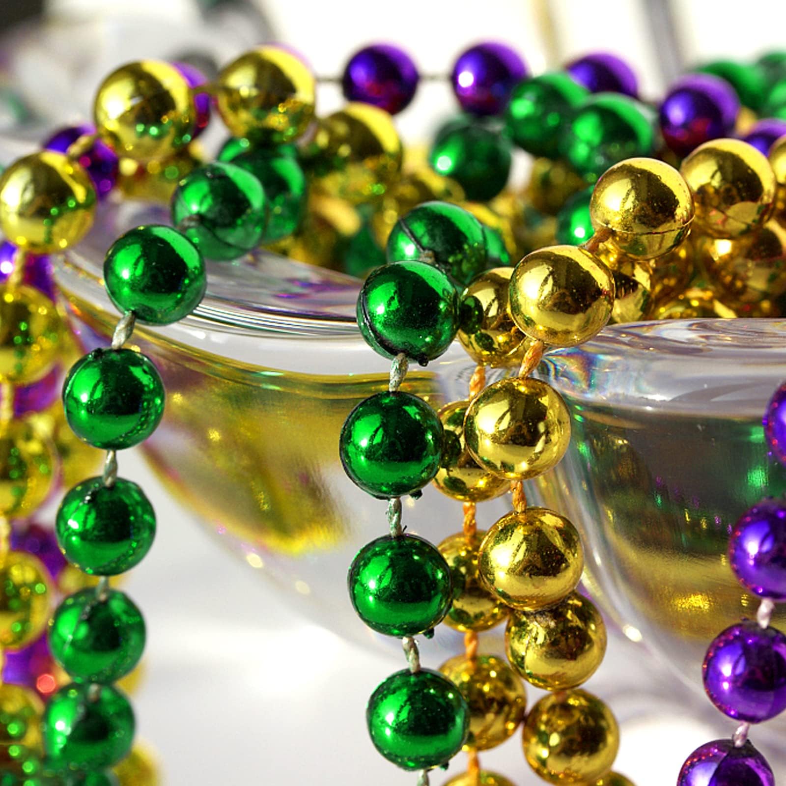 24pcs 33 Inch Metallic Hot Pink Bead Necklaces Bulk Round Beaded