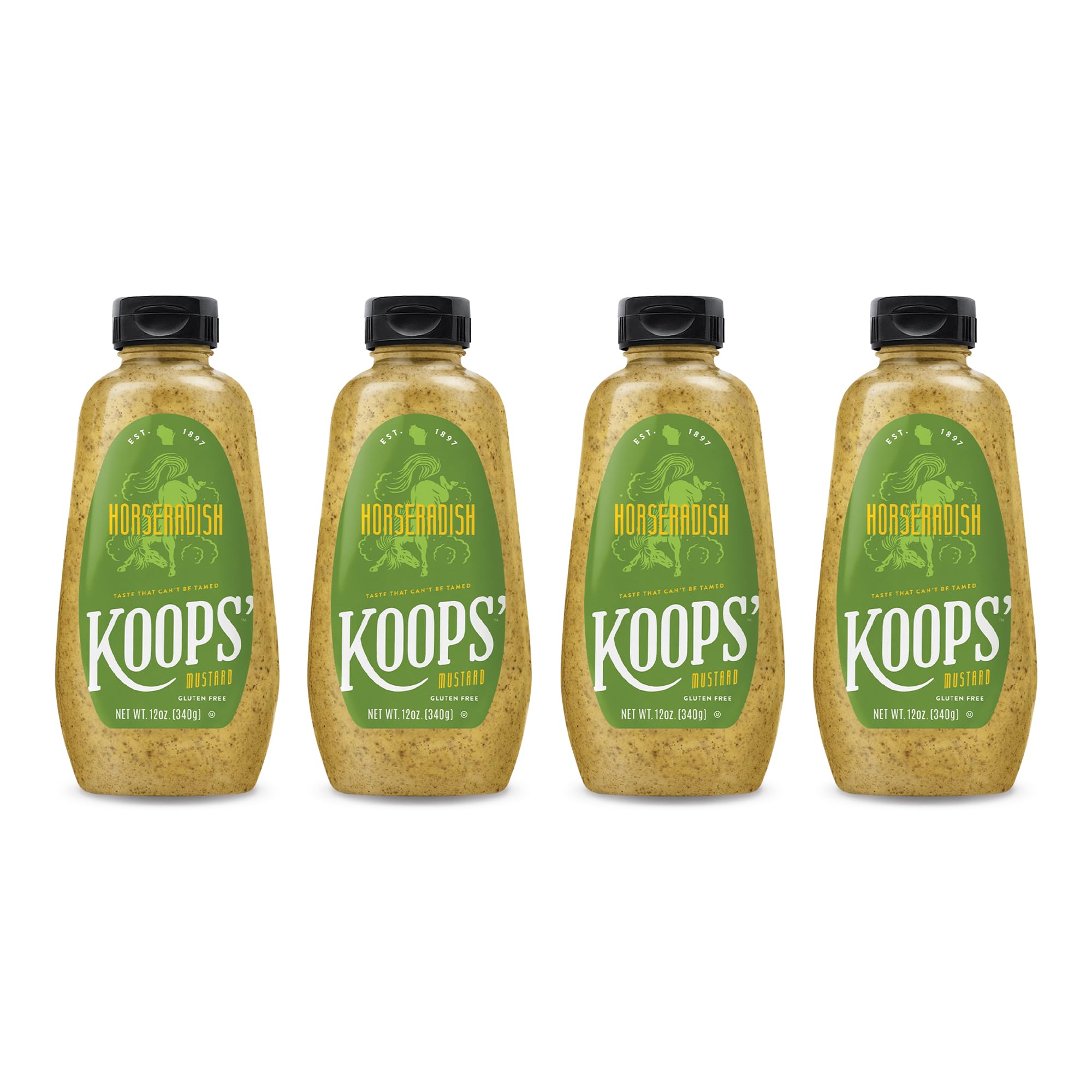 KOOPS' Mustard Horseradish 12 OZ (Pack of 4)