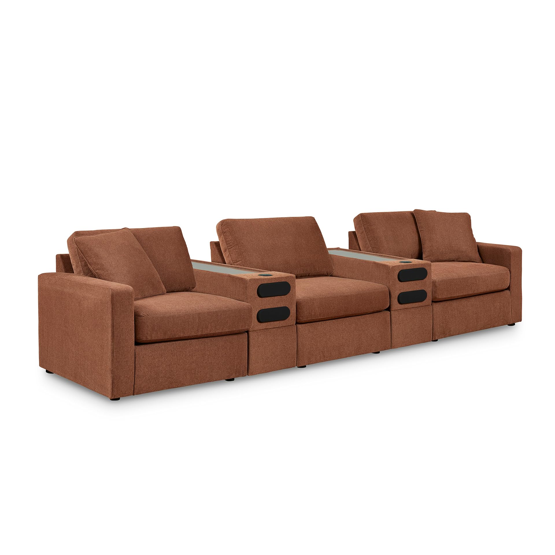 Signature Design by Ashley Spice Sectional Modular Sofa with Audio Consoles