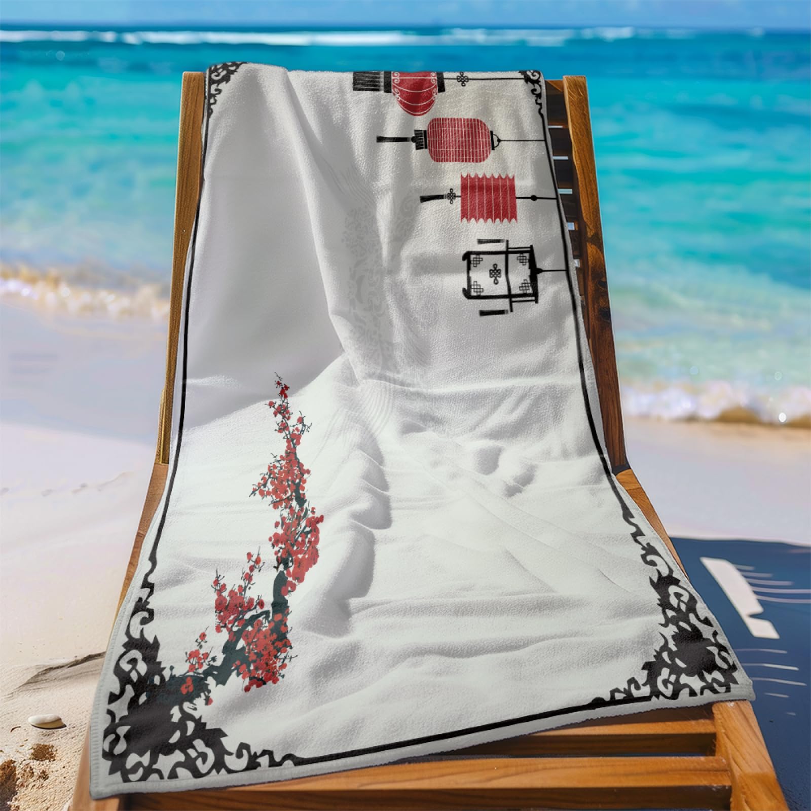Serviette de Plage Serviette de Bain Piscine Sport Drap de Bain Beach Towel