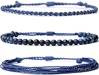 Vista 187 de Handmade Natural Stone Beaded Healing Bracelet Gift for Men Adjustable Rope String Bracelet