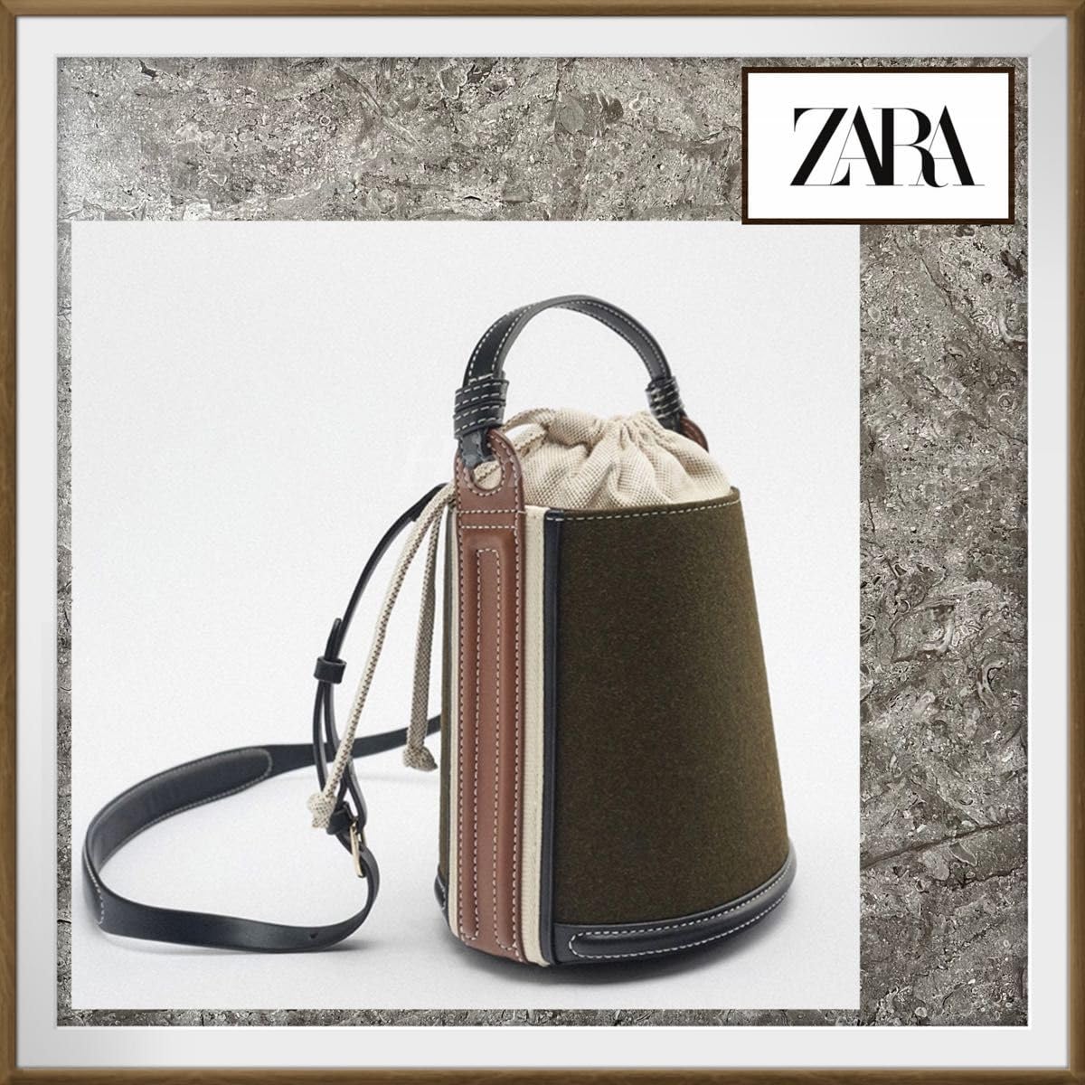 Amazon.co.jp: SNS即完売 ZARA ザラ ファブリッククロス ボディバッグ 