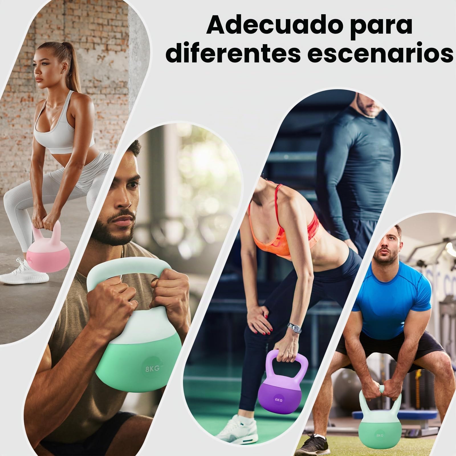 Kettlebell Suave 4–8 kg – Pesa Rusa de Entrenamiento con Revestimiento Flexible, Ideal para Fuerza, Fitness y Ejercicios en Casa
