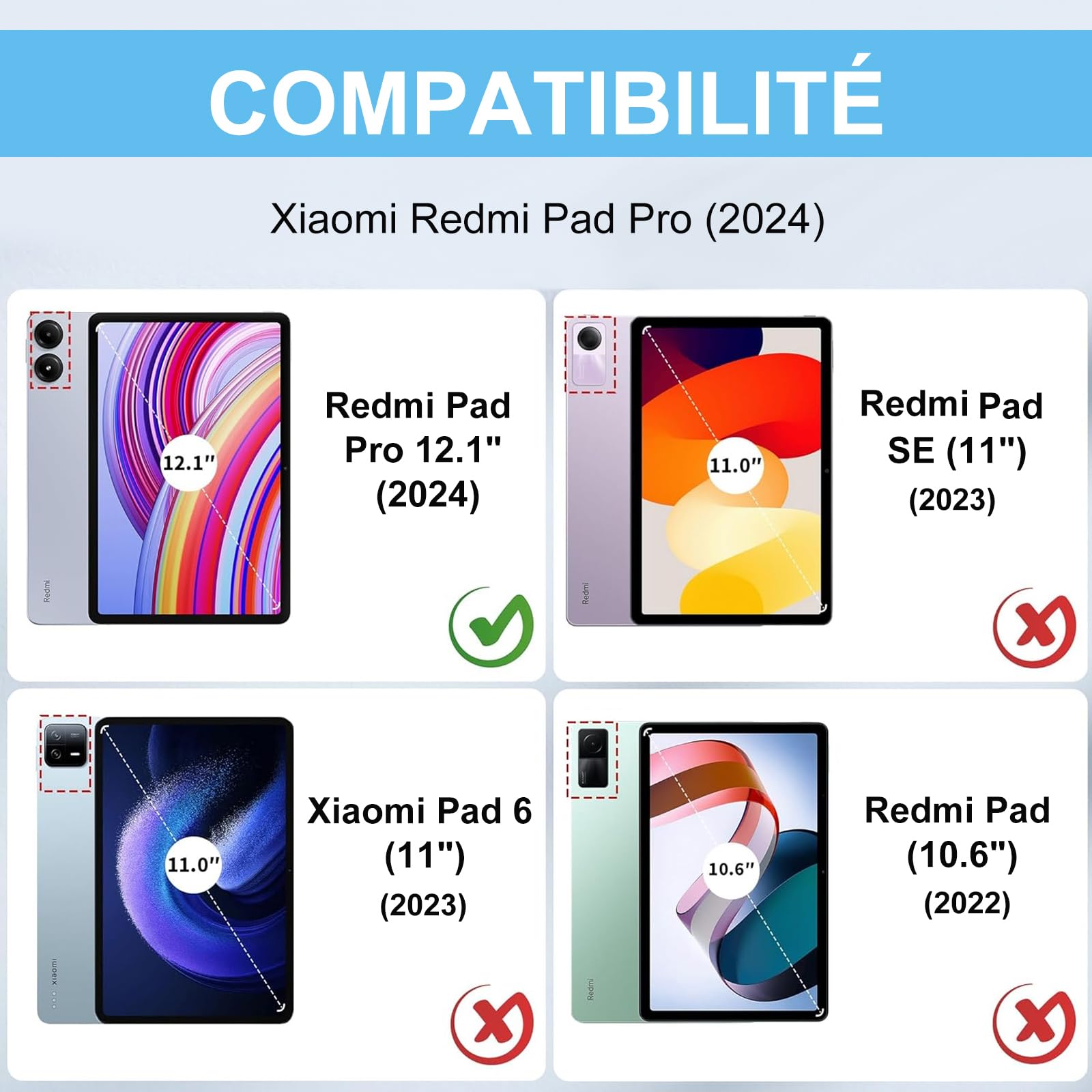 Keyboard JADEMALL Bluetooth Redmi Pad Pro 12.1 Pollici - Dettaglio