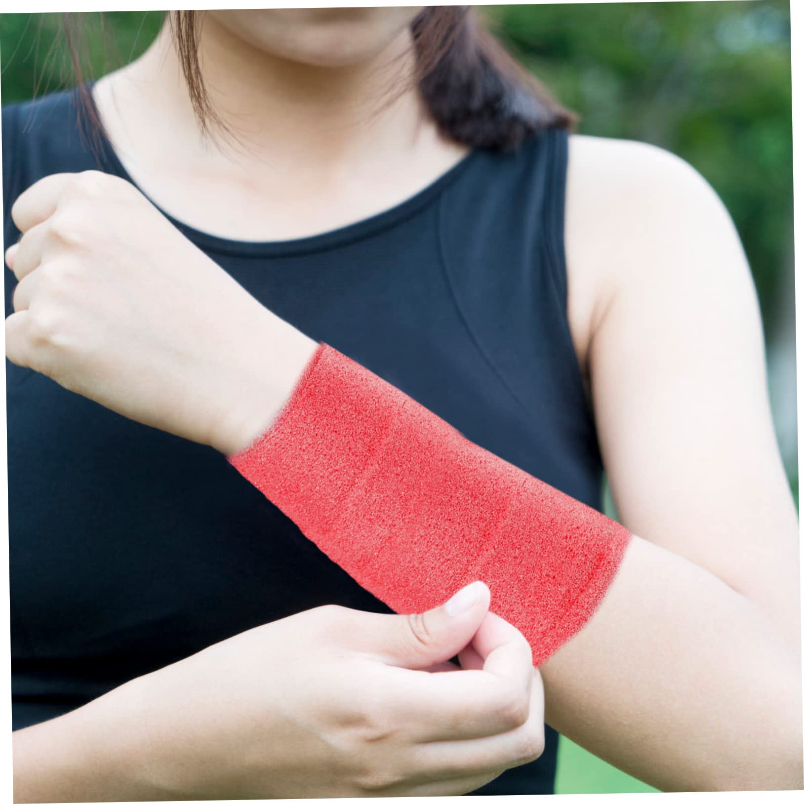 HOUDERCO 1roll Portable Athletic Wrap Elastic Sports Tape for Badminton Racket Cushioning Skin-Friendly Convenient Outdoor Use Comfortable for Joint Support