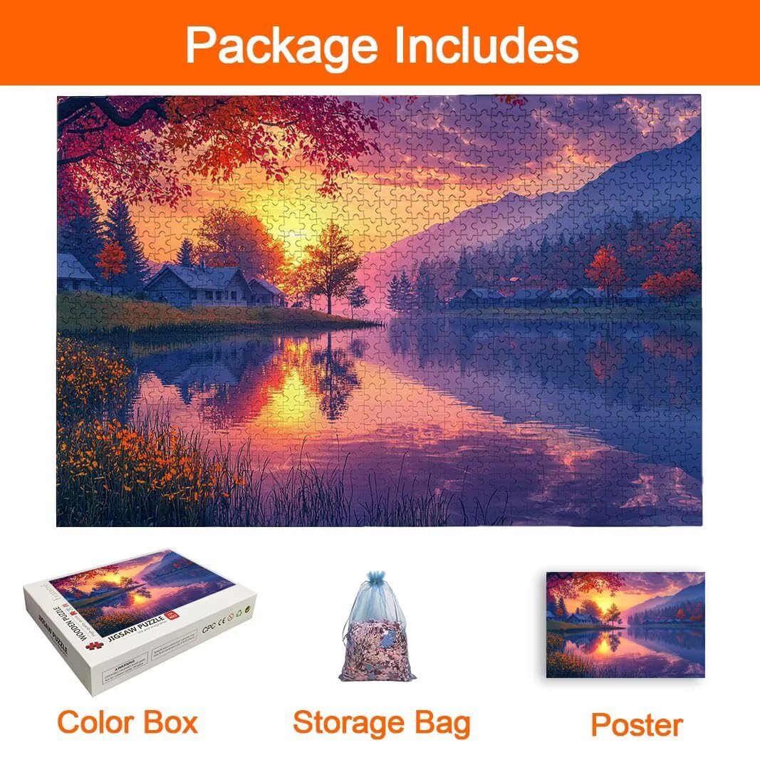 Puzzle 2000 Pezzi, Puzzle Lago, Misura: 100x71cm, Regalo Donna/Uomo -8725