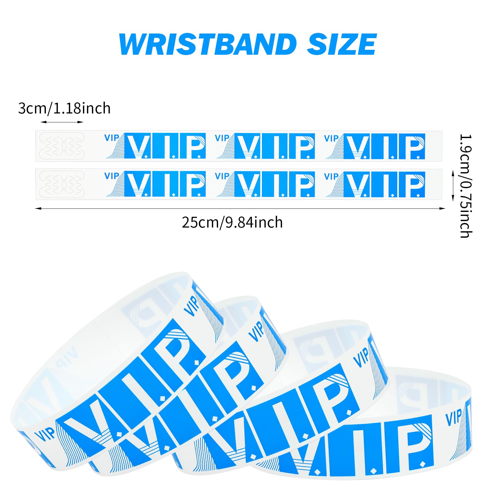 300 Bracelets VIP Papier Étanche Or – Bracelets Identification Imperméables Festivals Concerts Événements – Lot 300 Pièces
