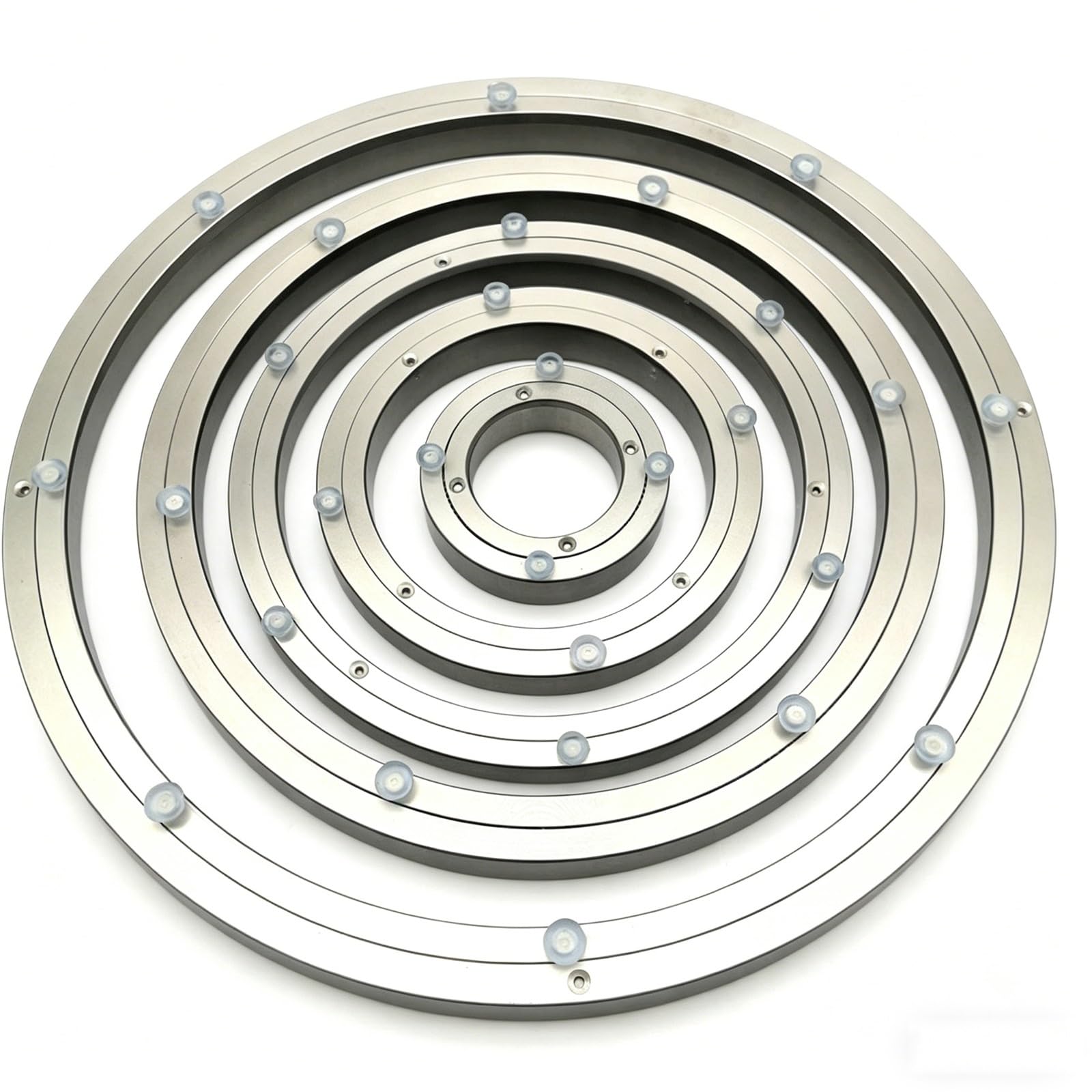 1pcs，Smooth Swivel Plate Hardware，Round Table Turntable Base，Swivel Plate ，Silver，Silent Ball Bearing，Round(680mm (27 inches))
