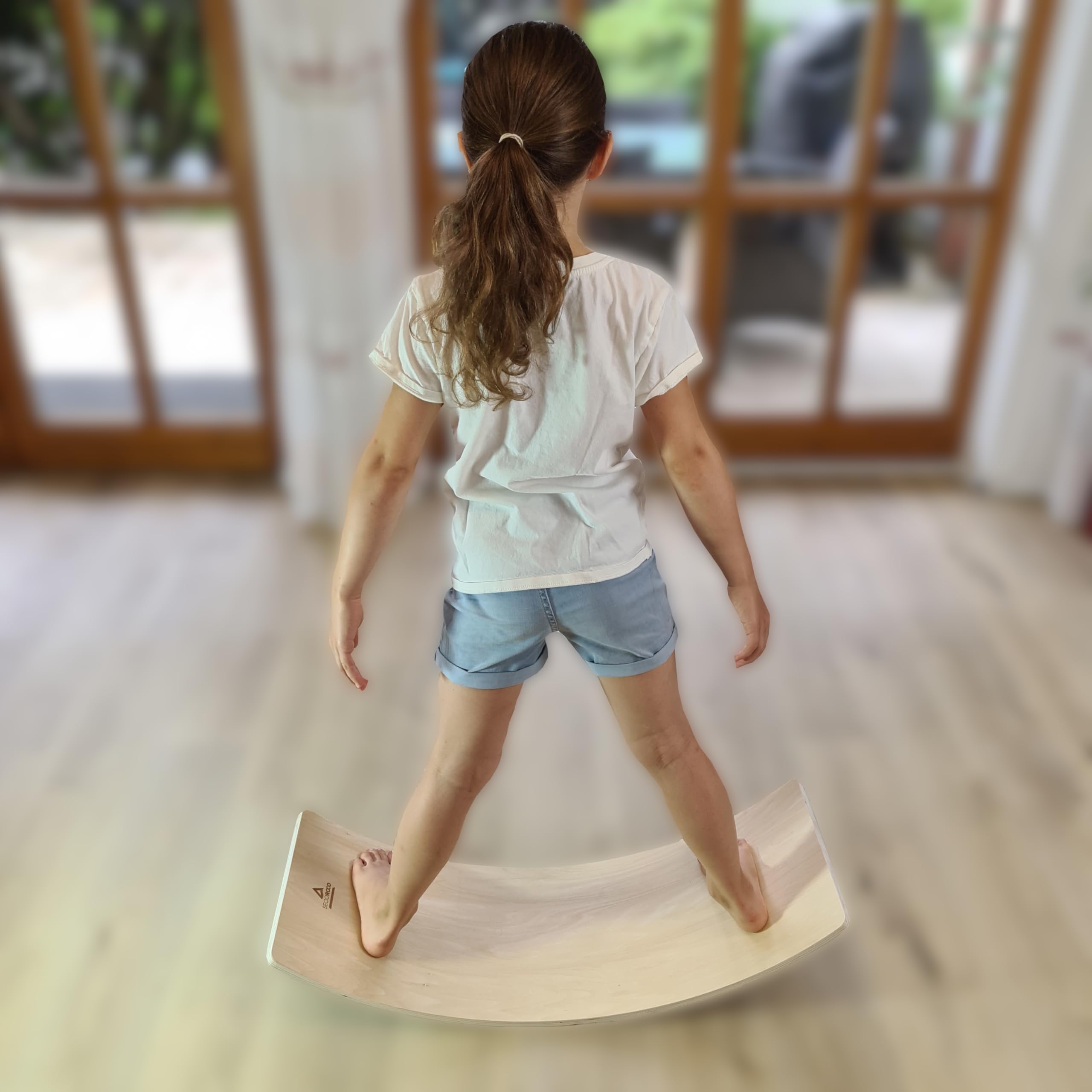 Balance Board aus Holz für Kinder | Balancierbrett | Gleichgewichtstraining | Balanceboard für Indoor und Outdoor