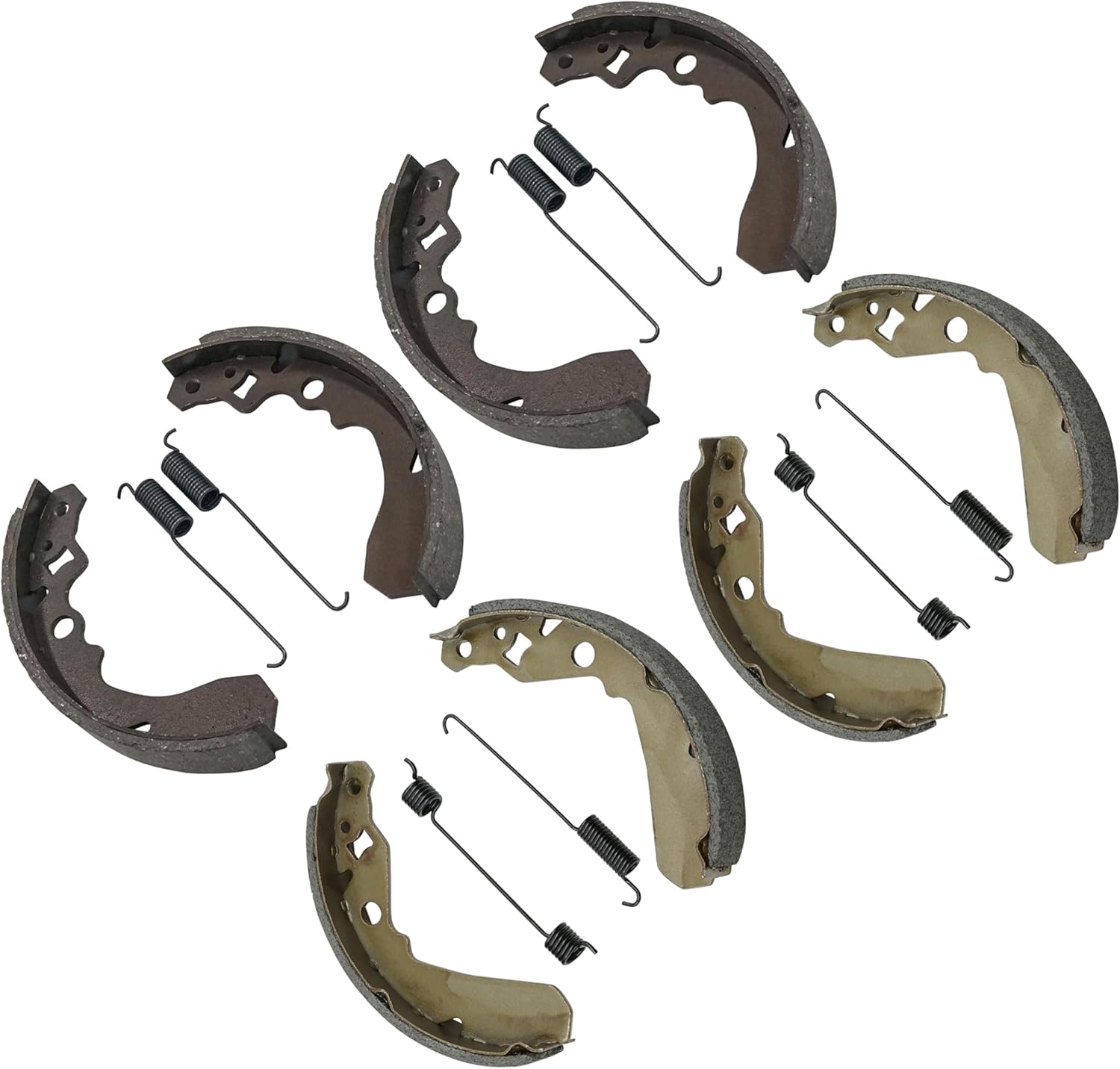 Caltric Rear And Front Brake Shoes Compatible with Kawasaki Mule 610 KAF400 4x4 2008-2010 / Mule SX KAF400 2017-2026 41047-0001 x2