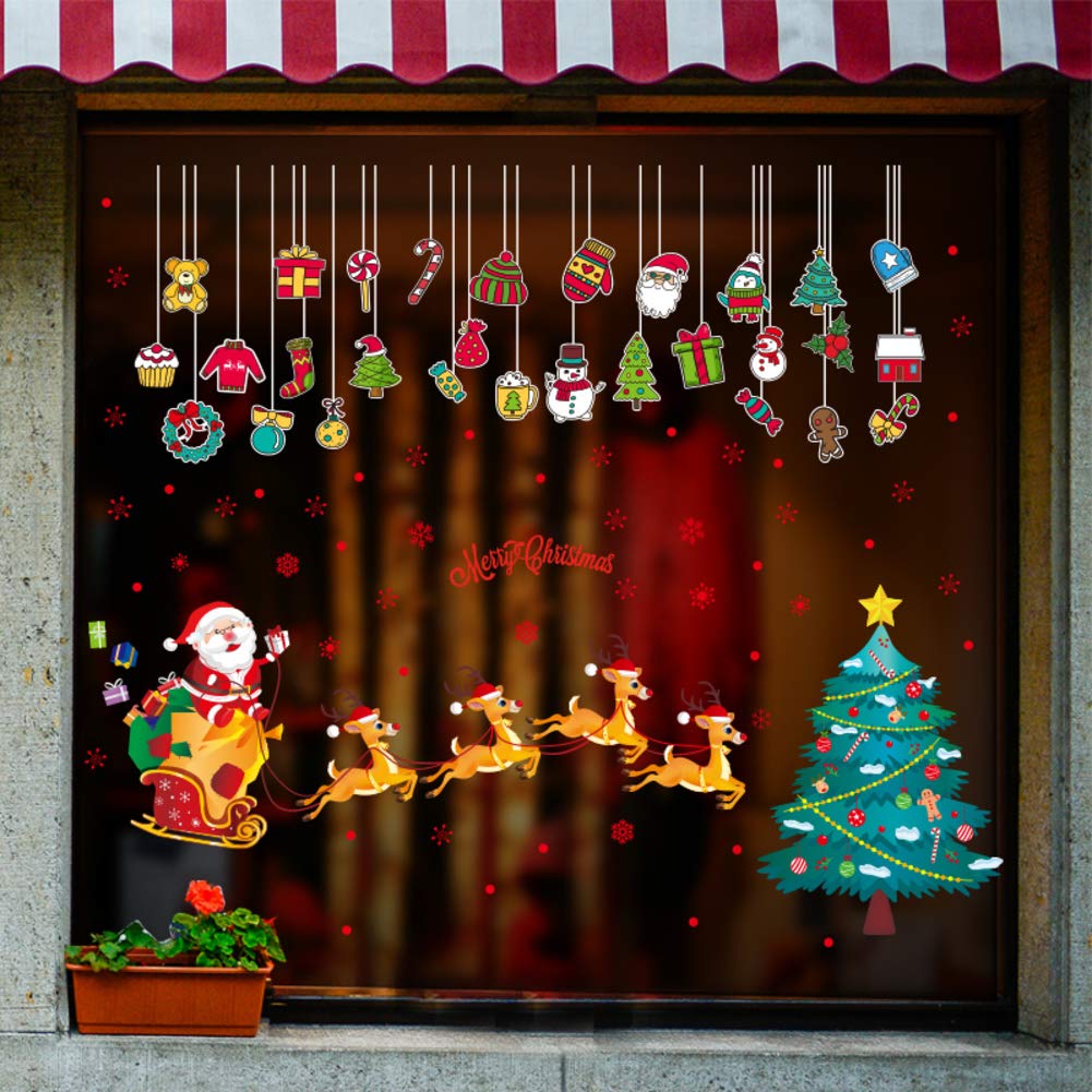 Horaldaily Lot De 100 Autocollants De Noël Pour Fenêtre - Boule De