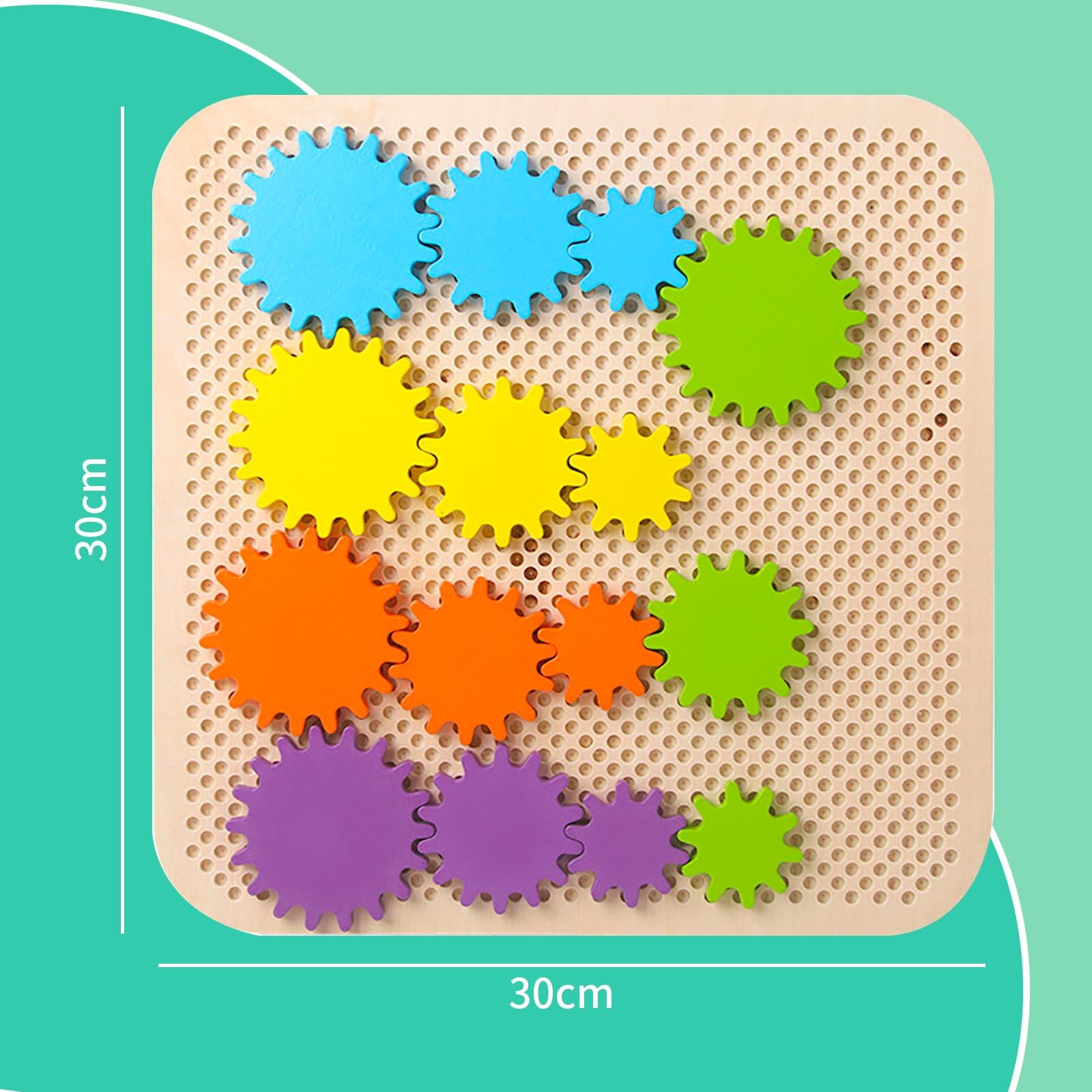 Jouet Montessori 2 3 4 5, Jouets Gear Board, Jeux Enfants 2 Ans, Engrenage, Motricité Fine, Busy Board, Jouets en Bois, Cadeau 2-5 Fille Garçon